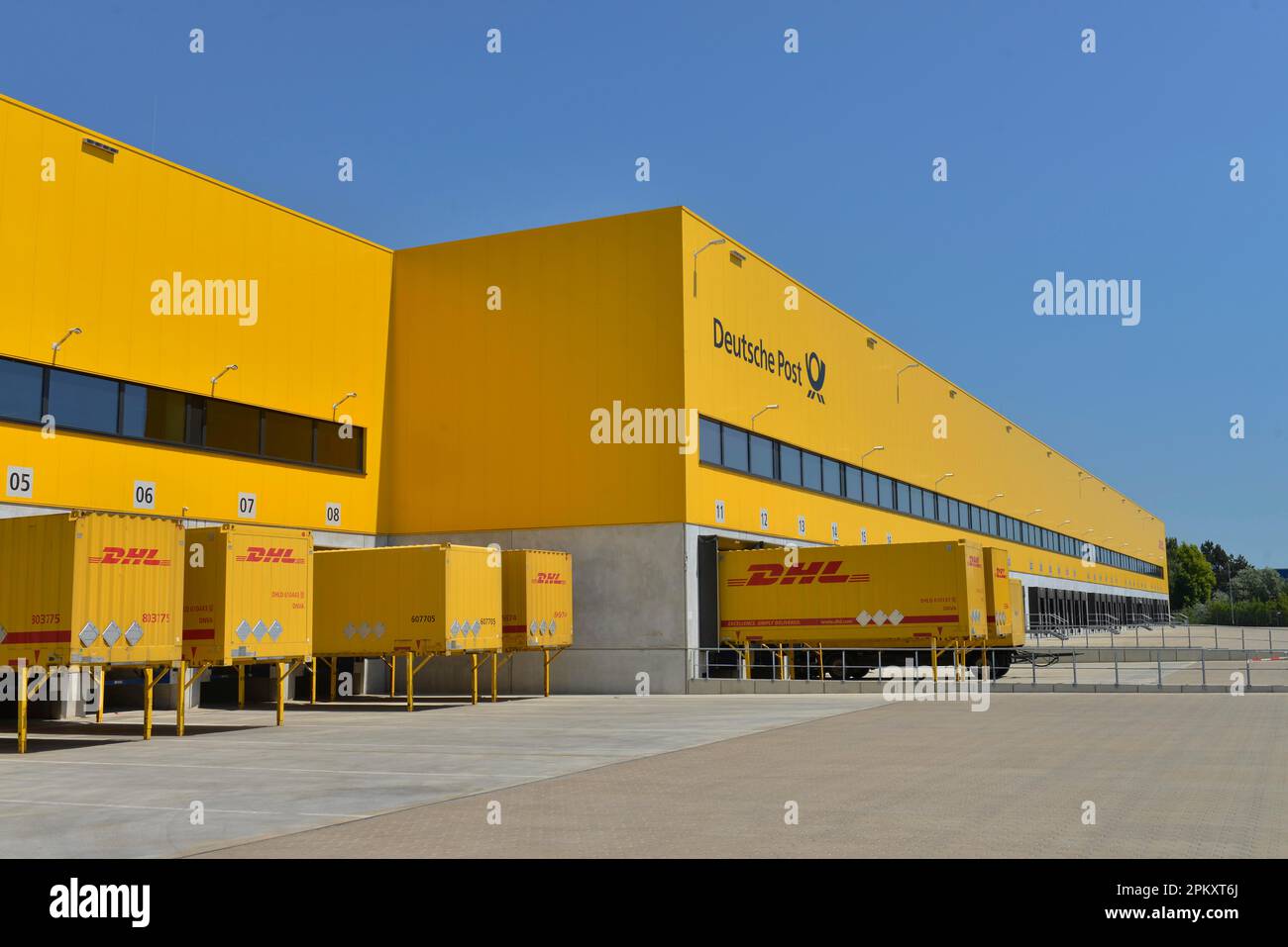 DHL delivery base, Rohrdamm, Siemensstadt, Berlin, Germany Stock Photo