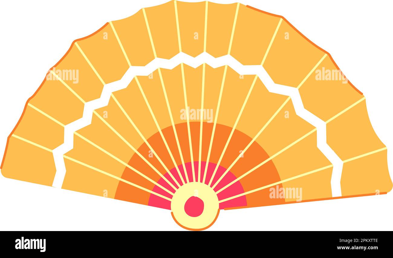 japanese hand fan cartoon vector illustration Stock Vector Image & Art