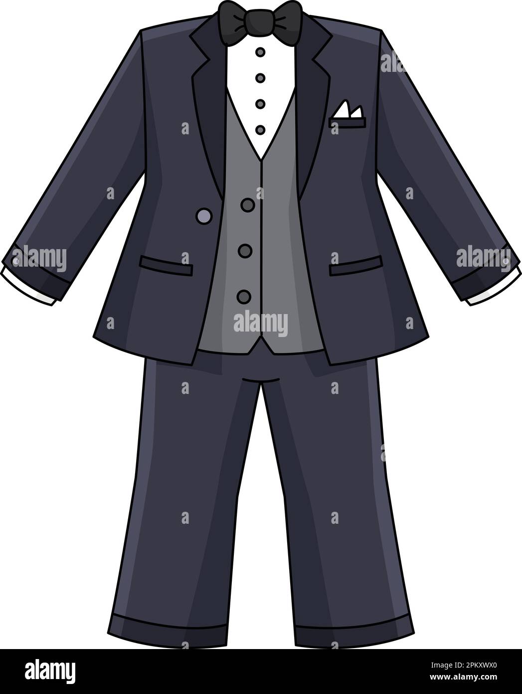 Wedding Groom Suit Cartoon Colored Clipart Stock Vector Image & Art - Alamy