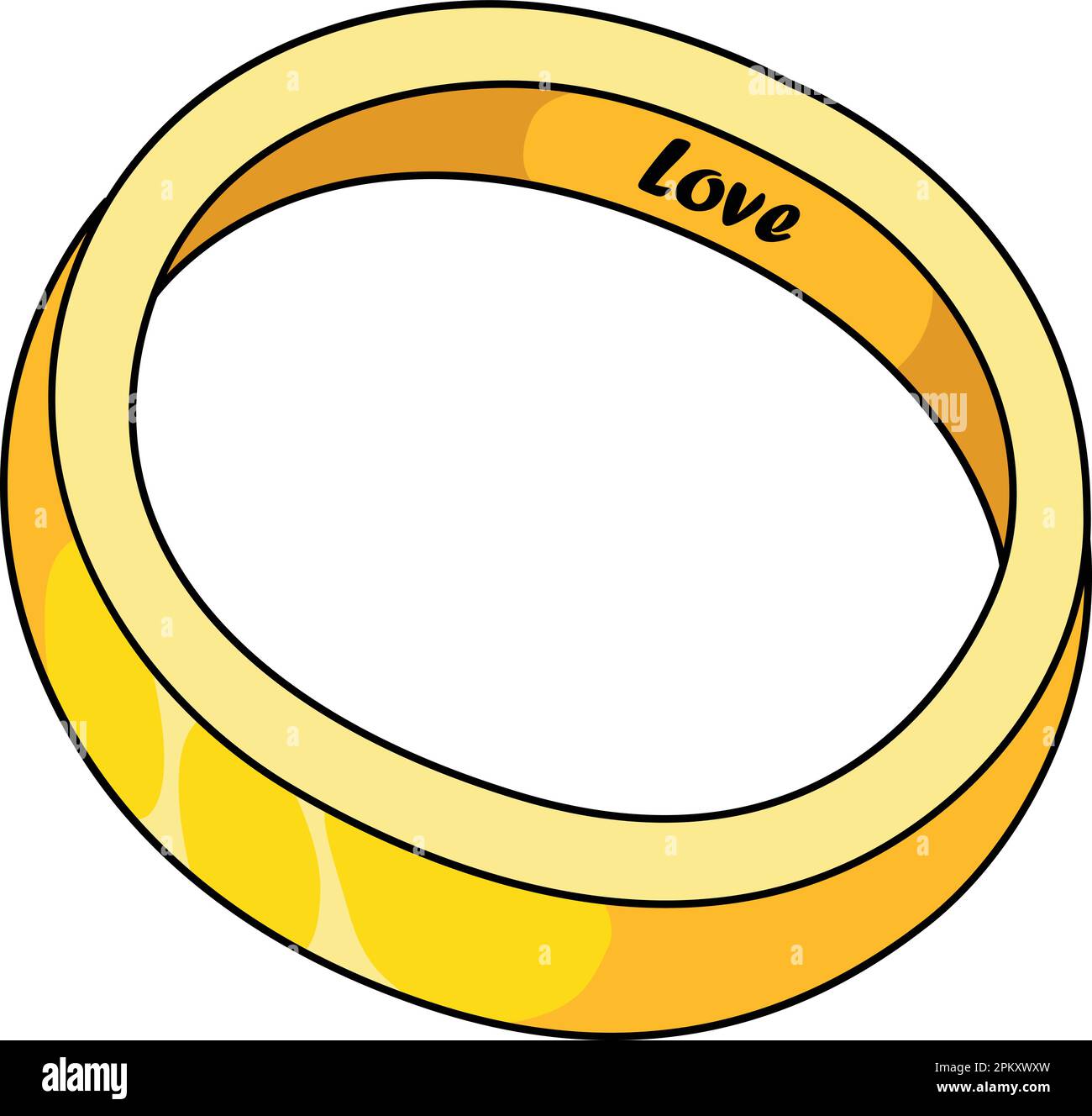 Wedding Ring Cartoon Colored Clipart Illustration Stock Vector Image