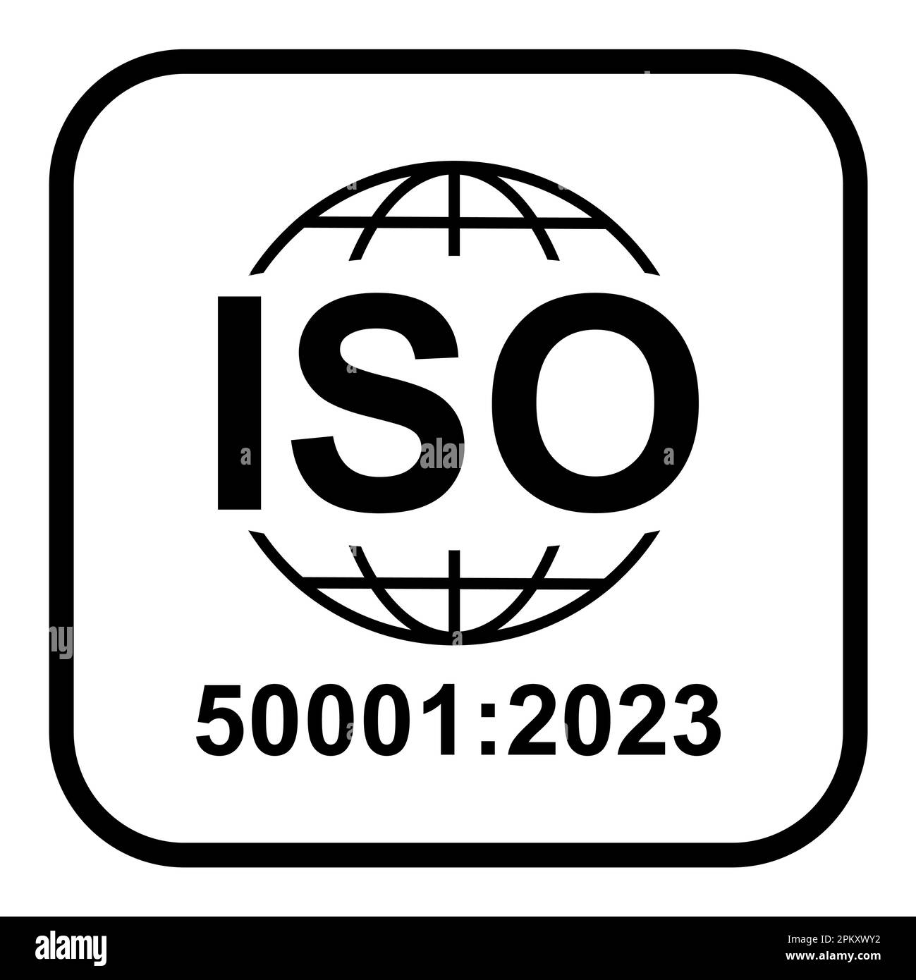 Iso 50001 2023 icon. Energy Management. Standard quality symbol. Vector ...
