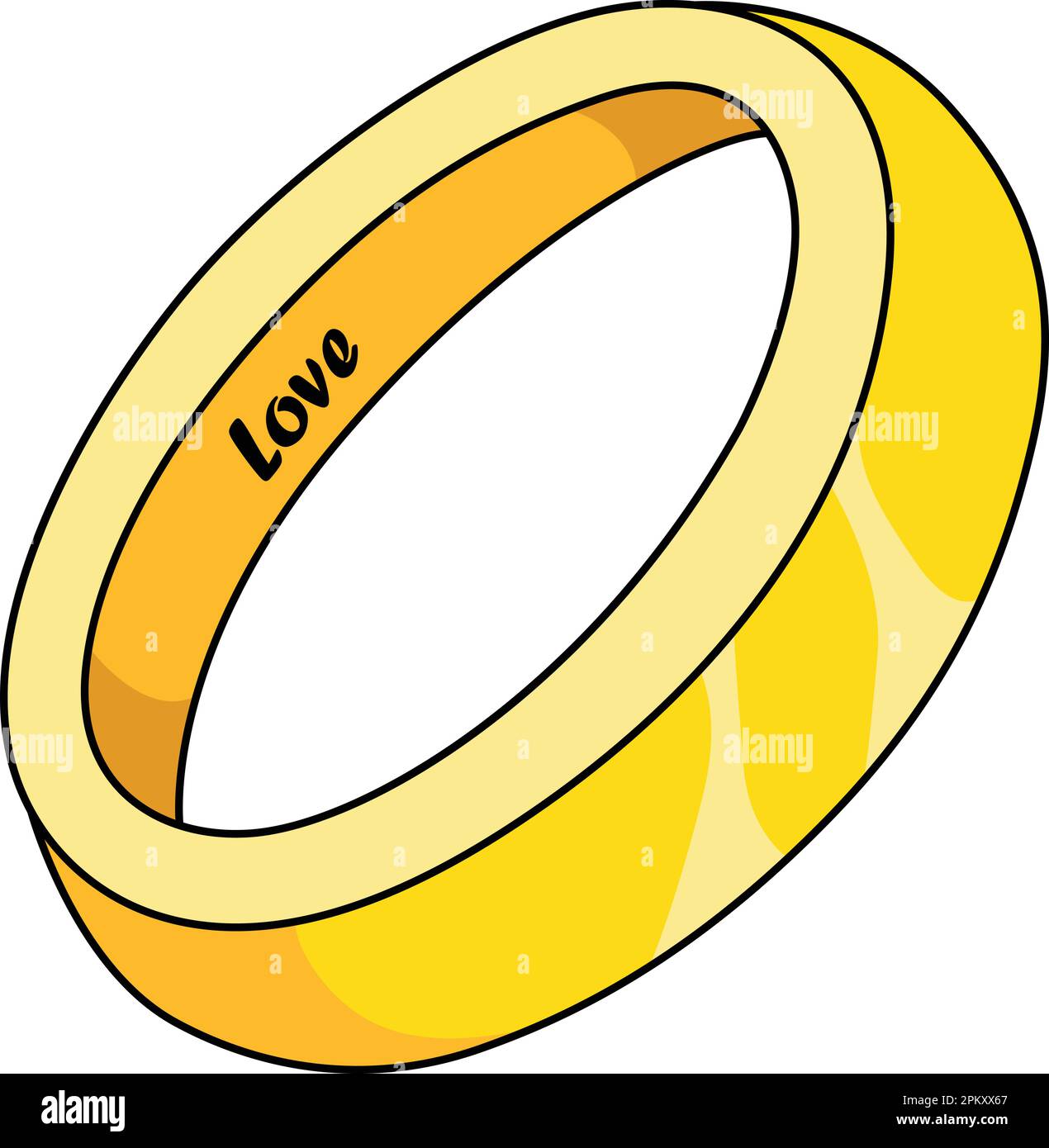 Wedding Ring Cartoon Colored Clipart Illustration Stock Vector Image