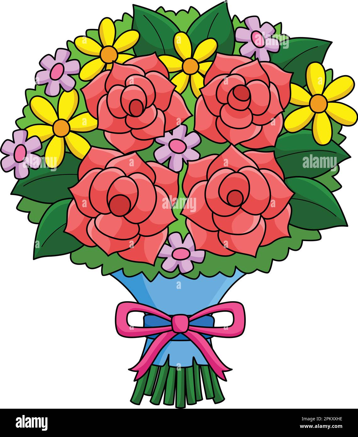Images Of Cartoon Bouquet Flowers At Jill Gullett Blog