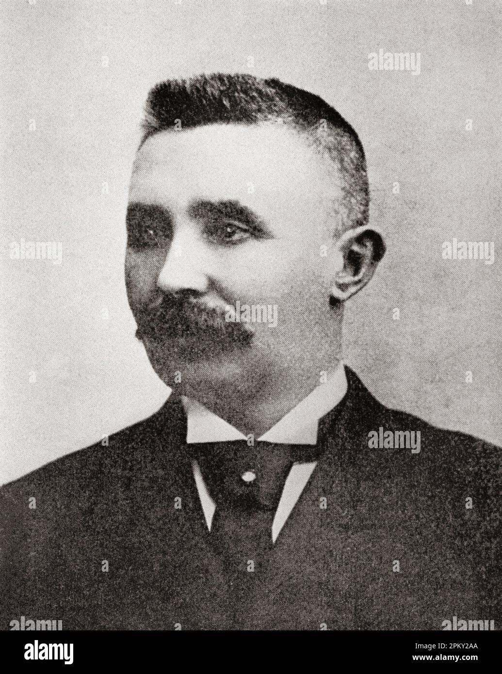 John Powers, aka Johnny De Pow ,1852 –  1930.  Alderman in Chicago, Illinois (1888-1903, 1904–1927) for the Democratic Party.  From Lords of the Levee, published 1943. Stock Photo