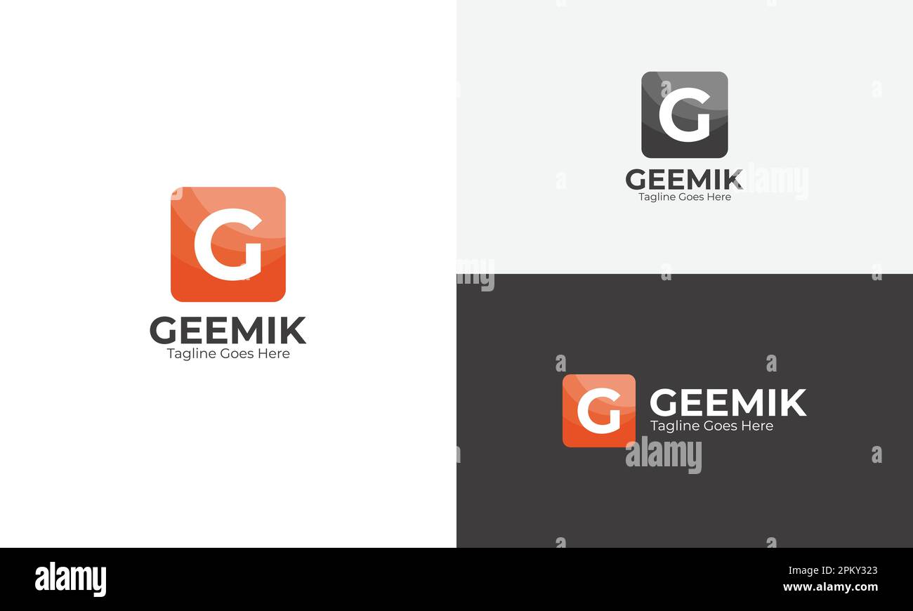 Geemik G Letter Logo Stock Vector