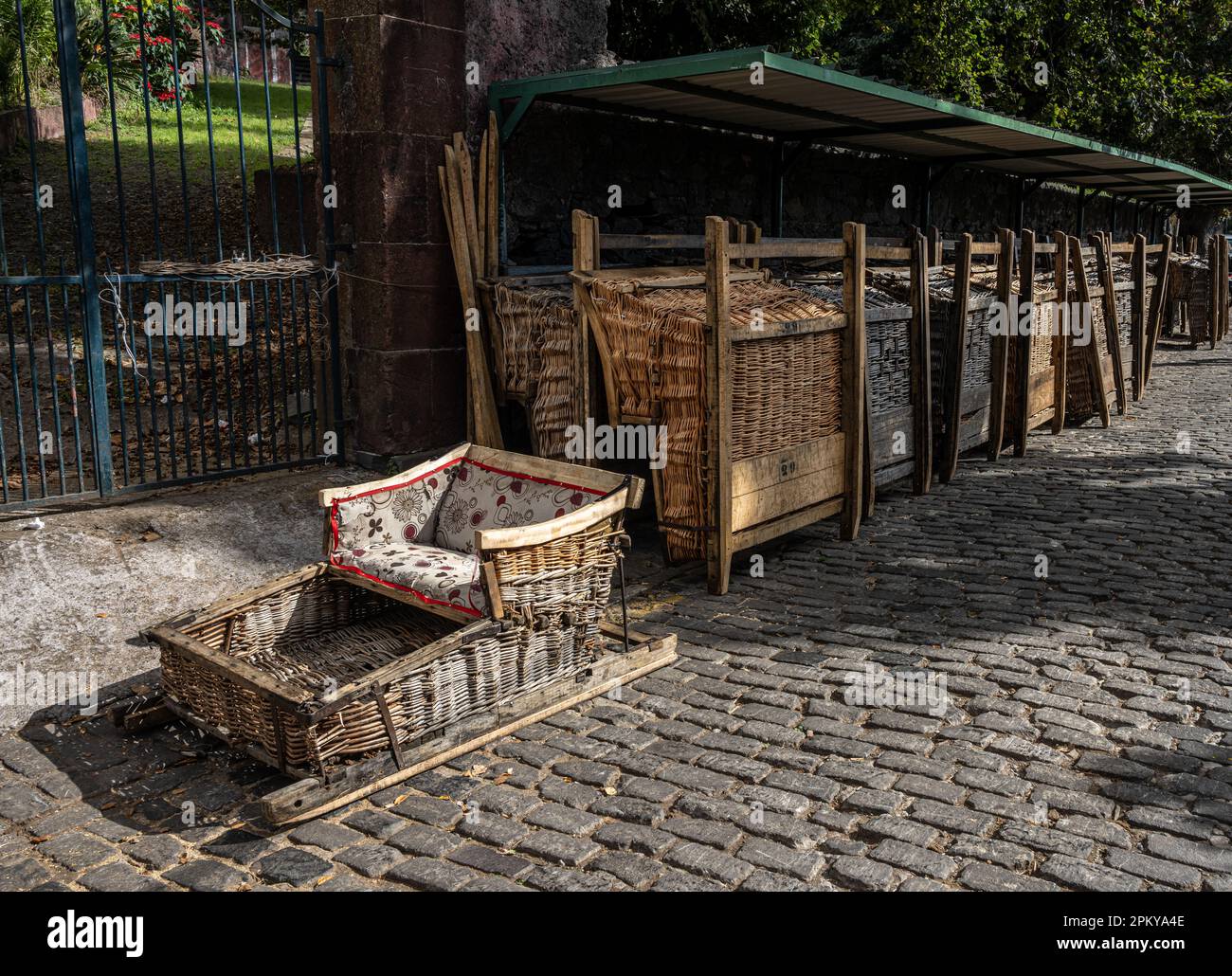 Monte Toboggan Ride Stock Photo Alamy