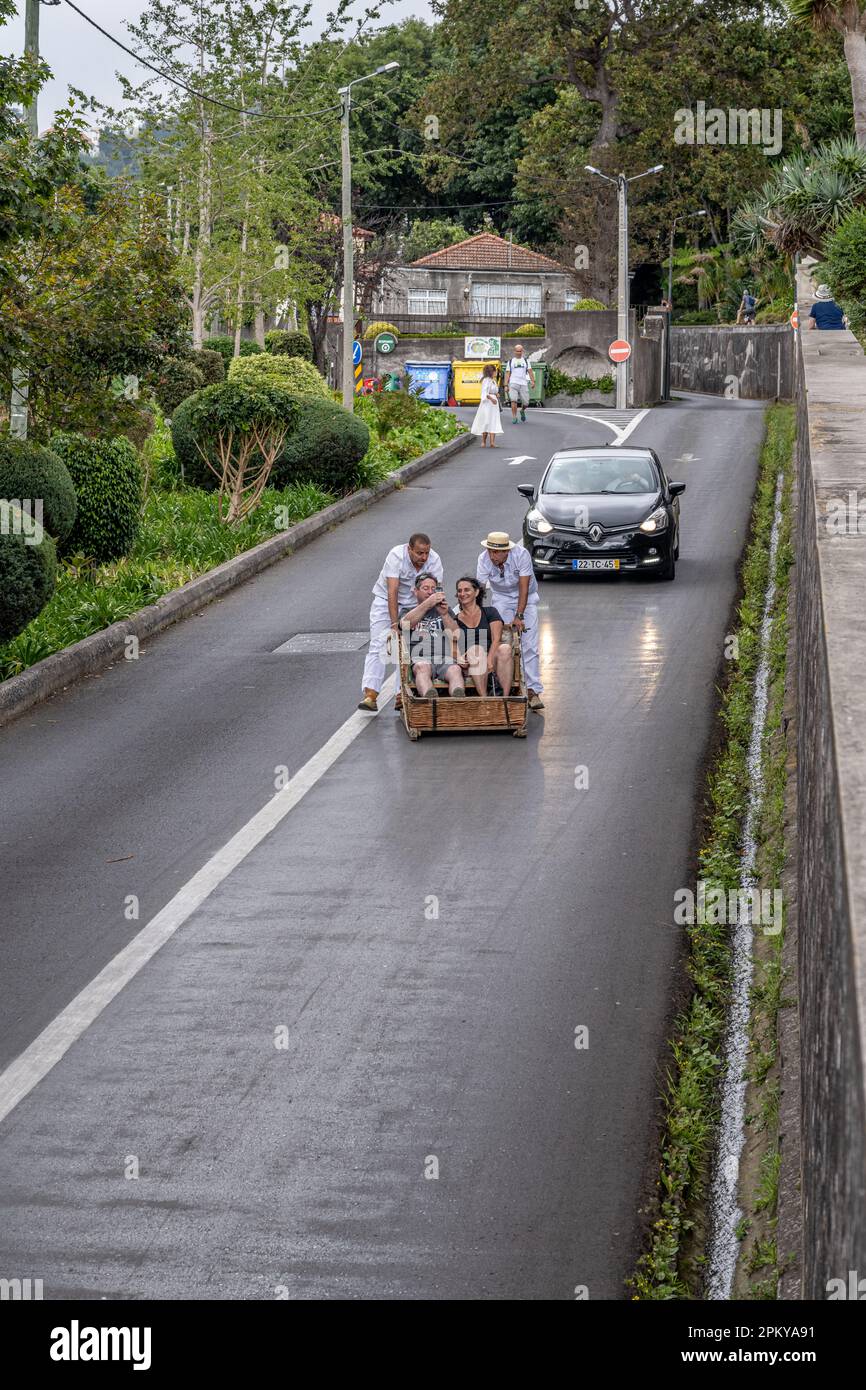 Monte Toboggan Ride Stock Photo Alamy