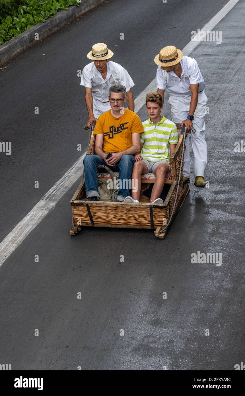 Monte Toboggan Ride Stock Photo Alamy