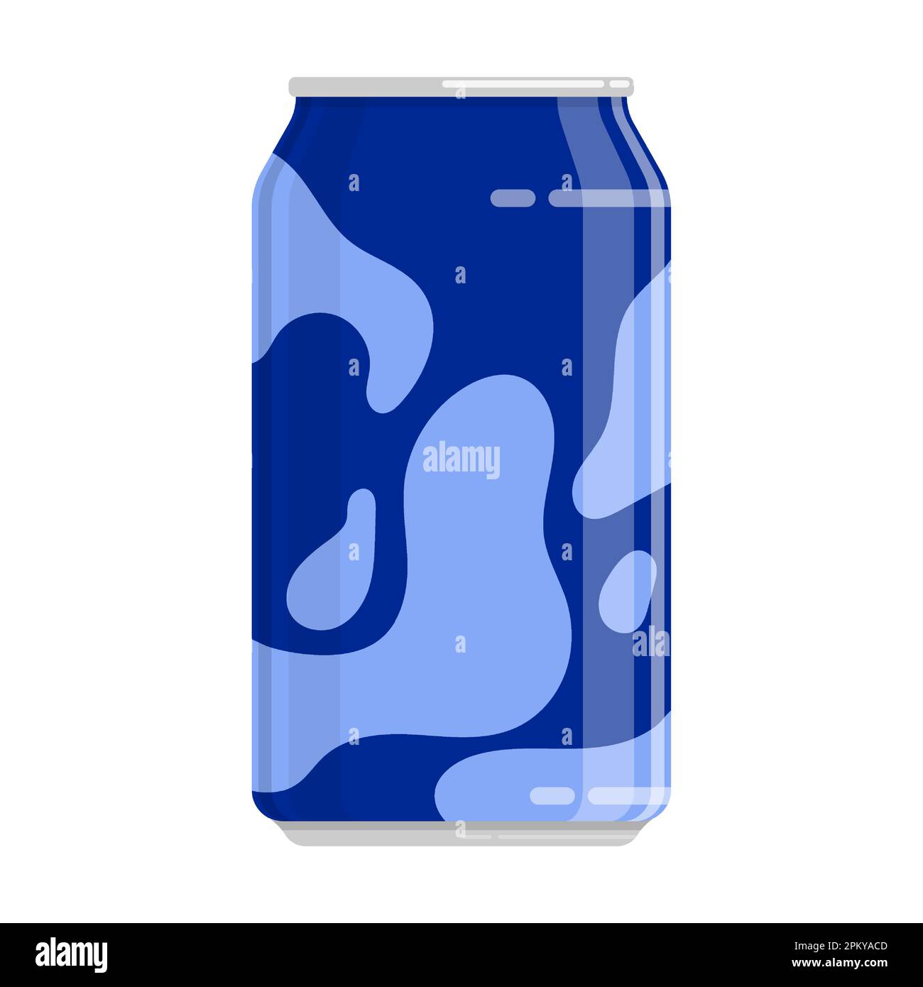 Aluminum can for soft grape drink. Storing cocktails and soda in jar. Cold drinks in hot summer