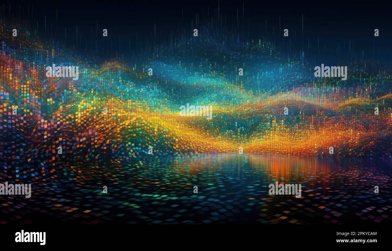 Colorful Digital Waves Stock Photo Alamy