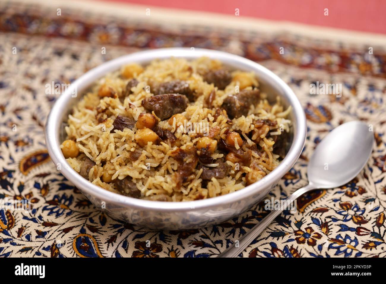 beef chana pulao, Pakistan style beef chickpea  pilaf Stock Photo