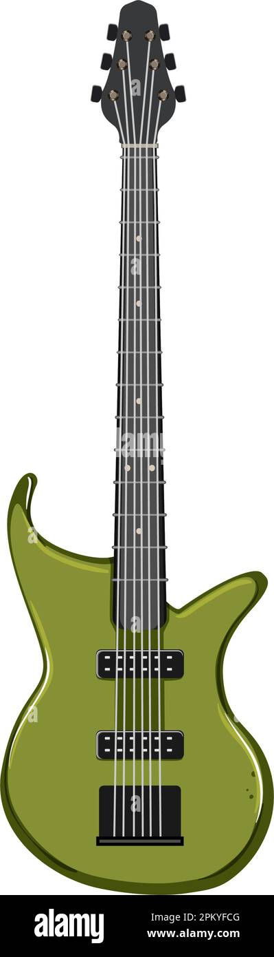 band electric guitar cartoon vector illustration Stock Vector