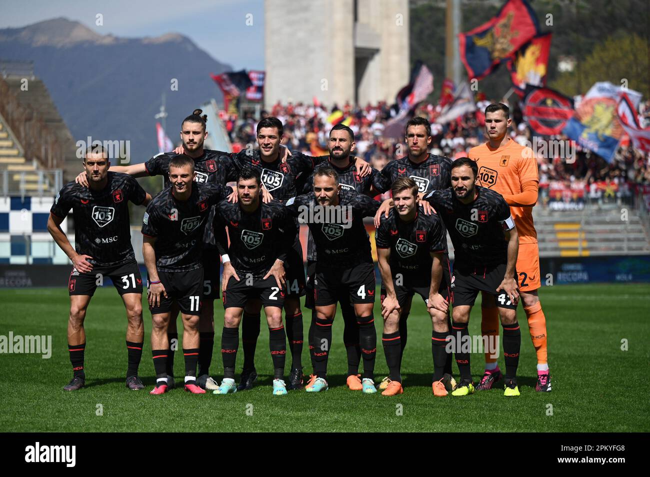 Supporters of Como 1907 during the Serie B match between Benevento Calcio  and Como 1907 at Stadio Vigorito, Benevento, Italy on March 11, 2023. Photo  by Nicola Ianuale Stock Photo - Alamy