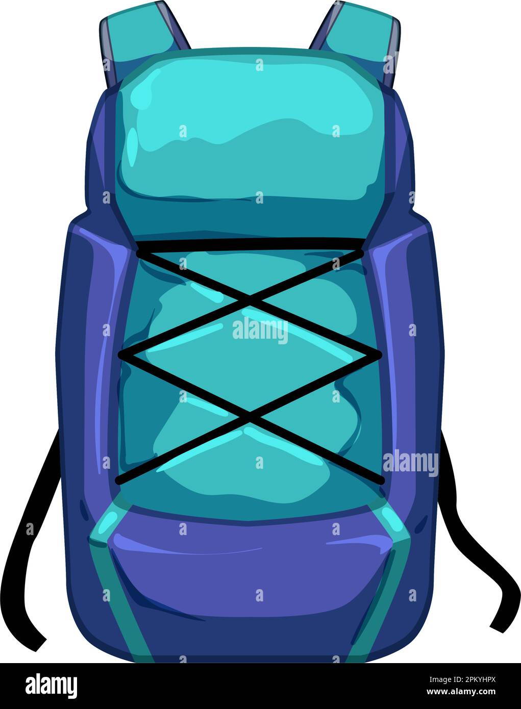 nature hiking backpack cartoon vector illustration Stock Vector Image