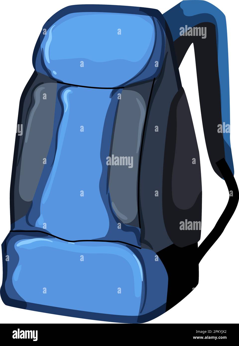trip hiking backpack cartoon vector illustration Stock Vector Image
