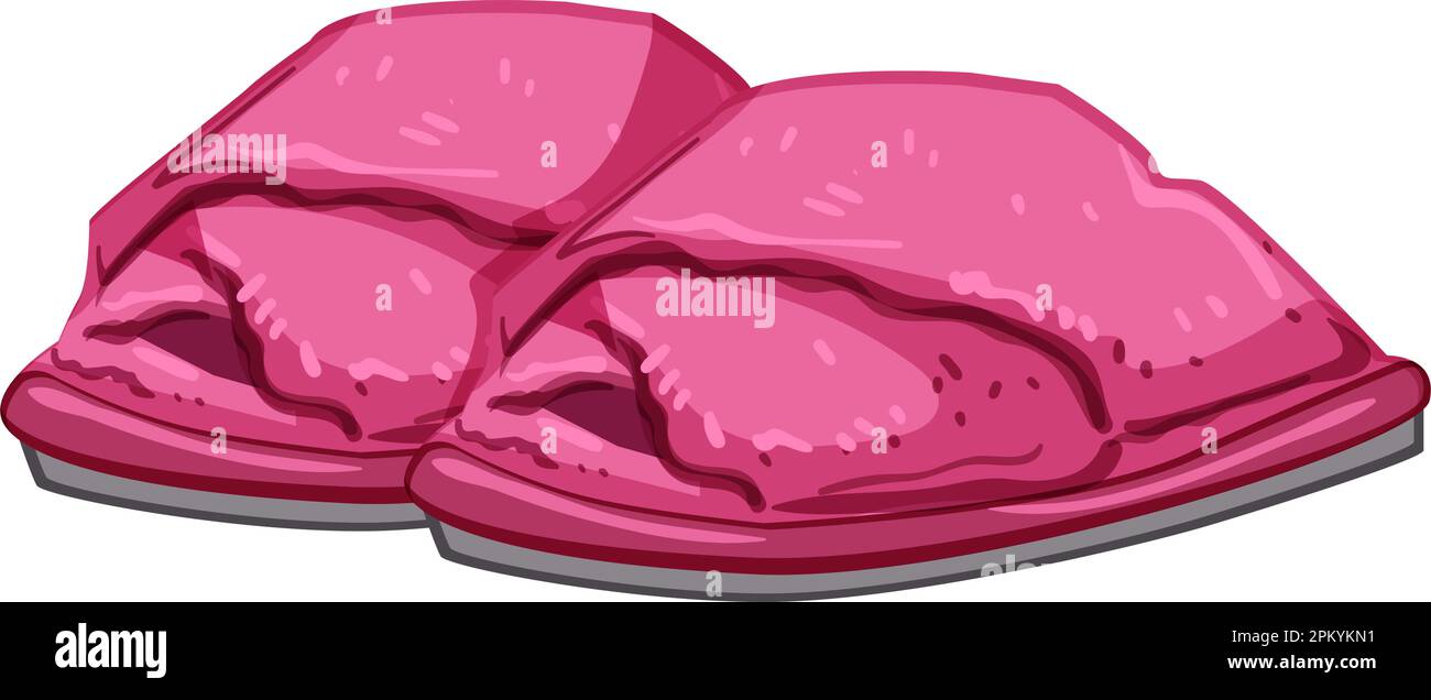 cute kid slippers cartoon vector illustration Stock Vector Image & Art