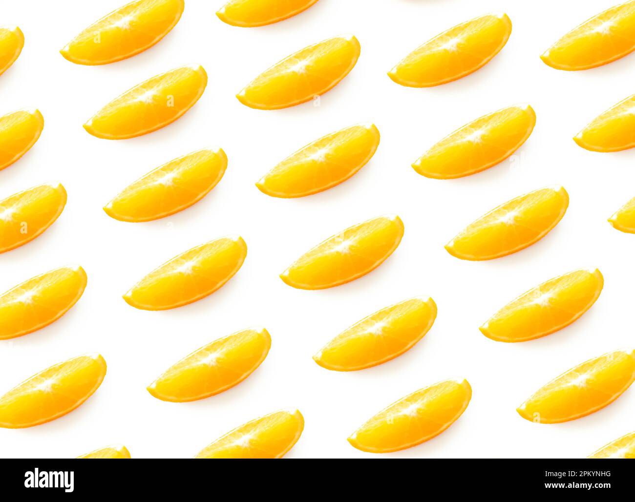 Orange slices on white backgroundbackground Stock Photo