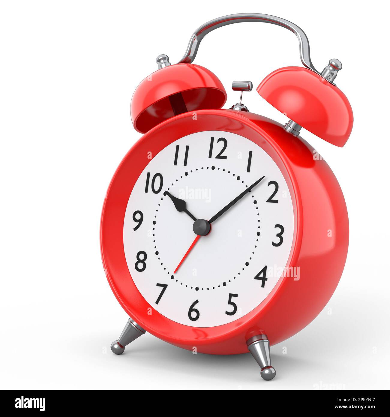 Vintage alarm clock on white background. 3d render concept of wake up time  morning and hurry up, sales promotion period for online shopping Stock  Photo - Alamy