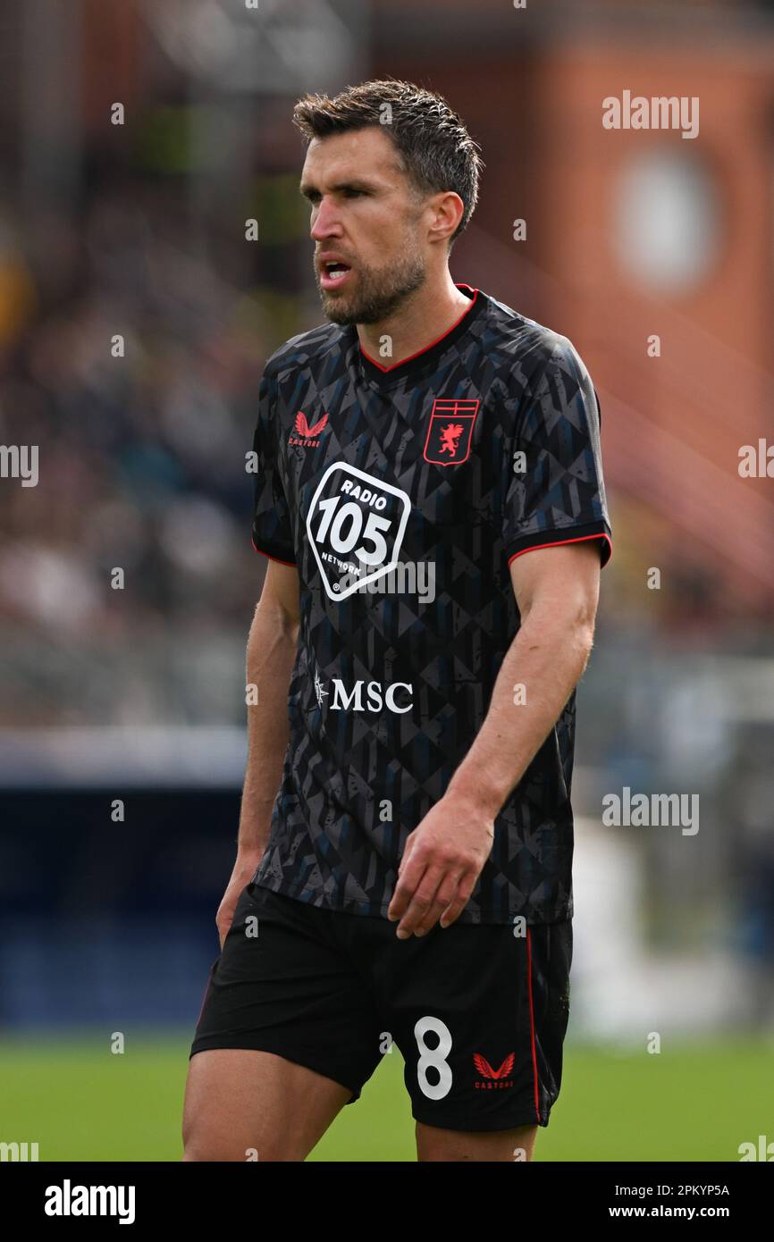 April 10, 2023, Como, Italy: Match ball during the Italian Serie B football  match between Como 1907 and Genoa CFC on 10 of Avril 2023 at stadio  Giuseppe Senigallia in Como, Italy.