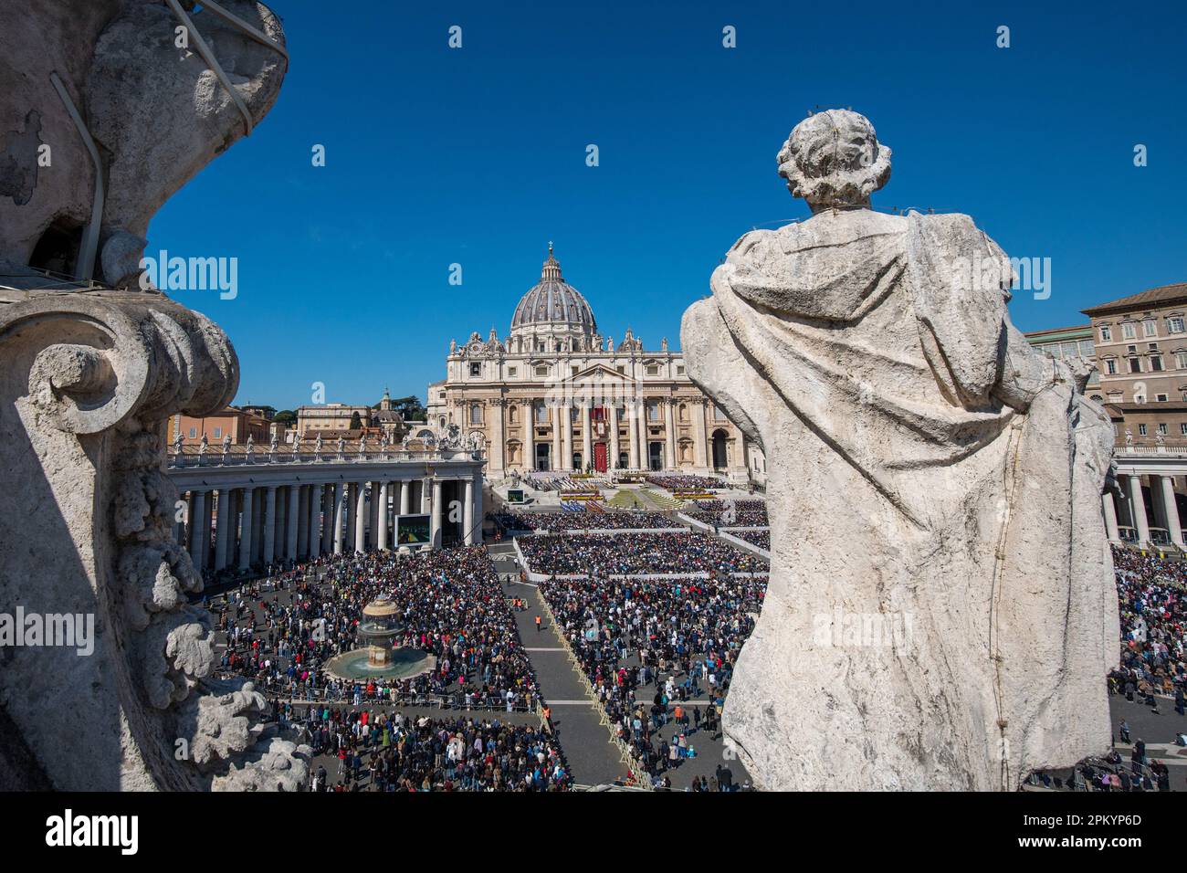 Vatican City, Vatican. 09th Apr, 2023. General view from above the