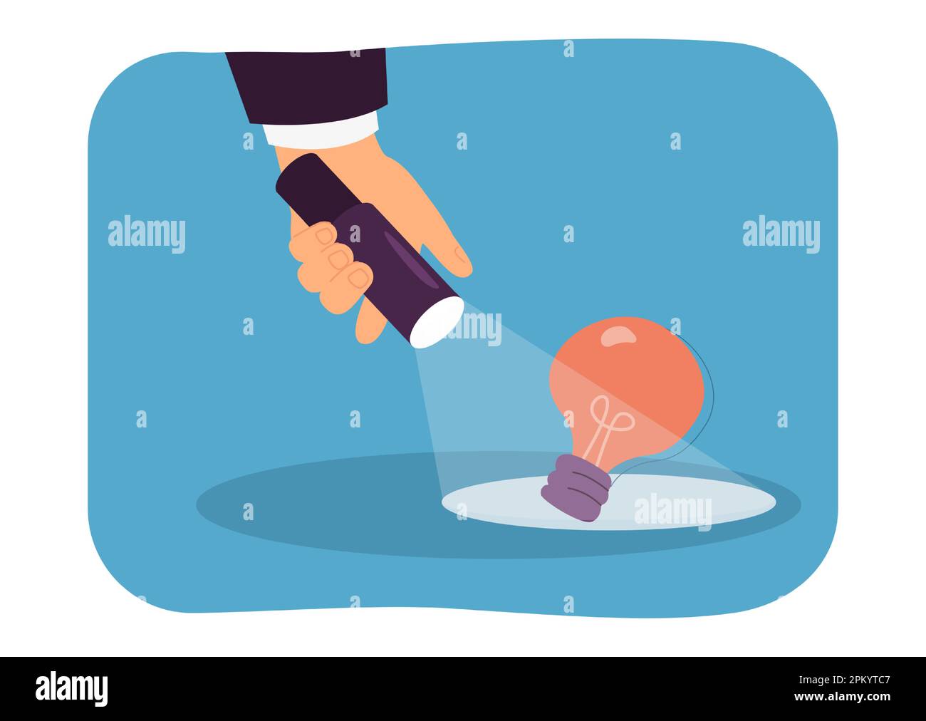 Human hand holding torch and lighting up lightbulb Stock Vector Image