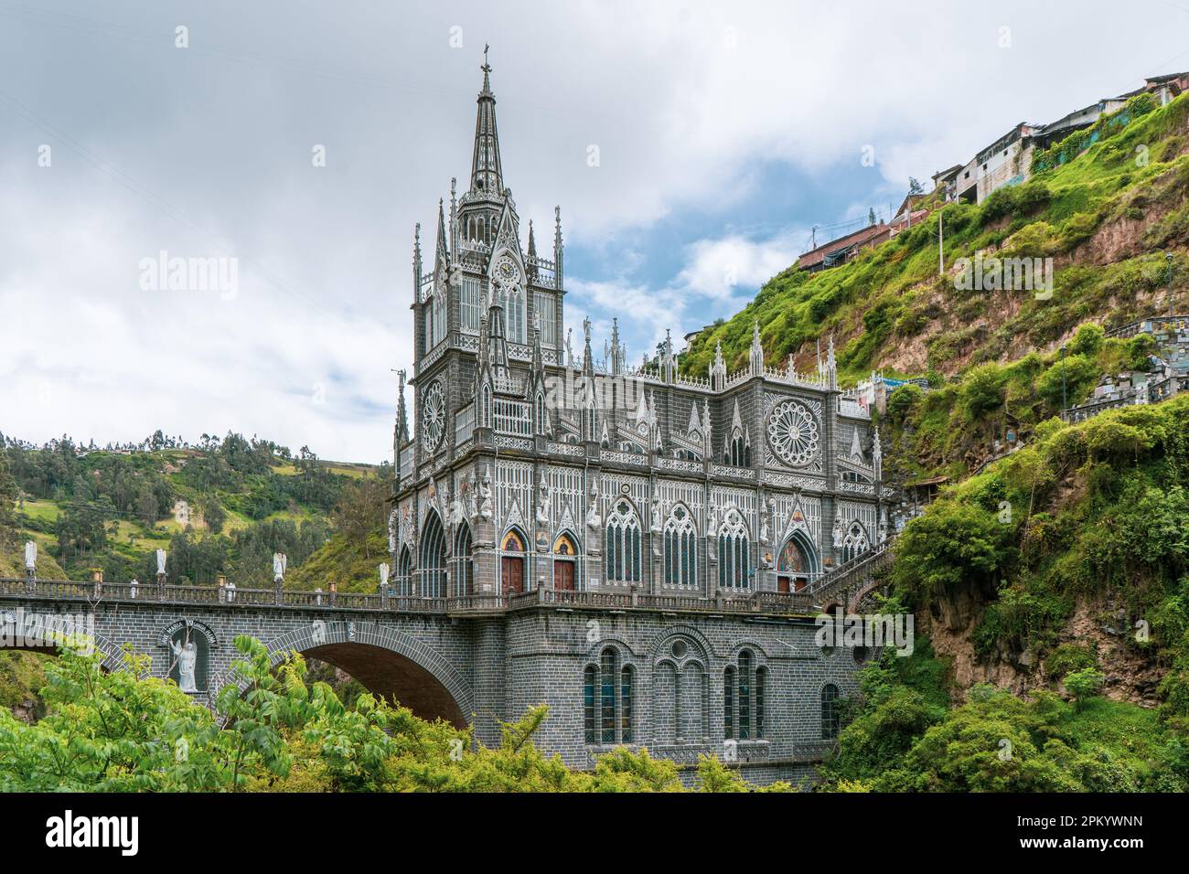 Las Lajas Gothis Sanctuary Ipiales Colombia Stock Photo