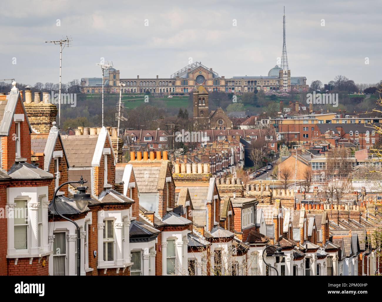 Alexandra Palace in London Borough of Haringey seen from the distance