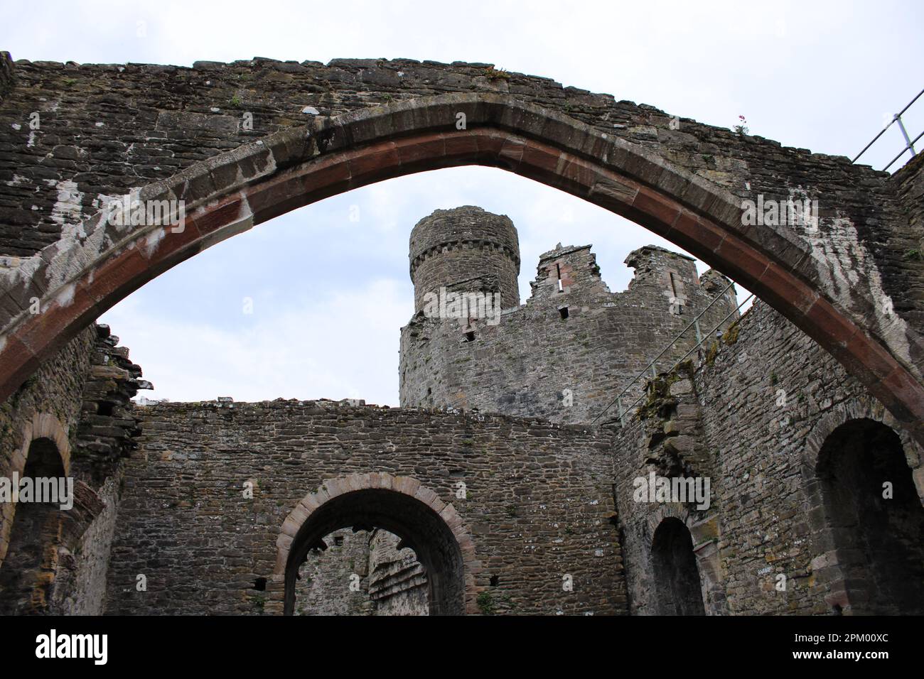 Inside Conwy Castle Stock Photo