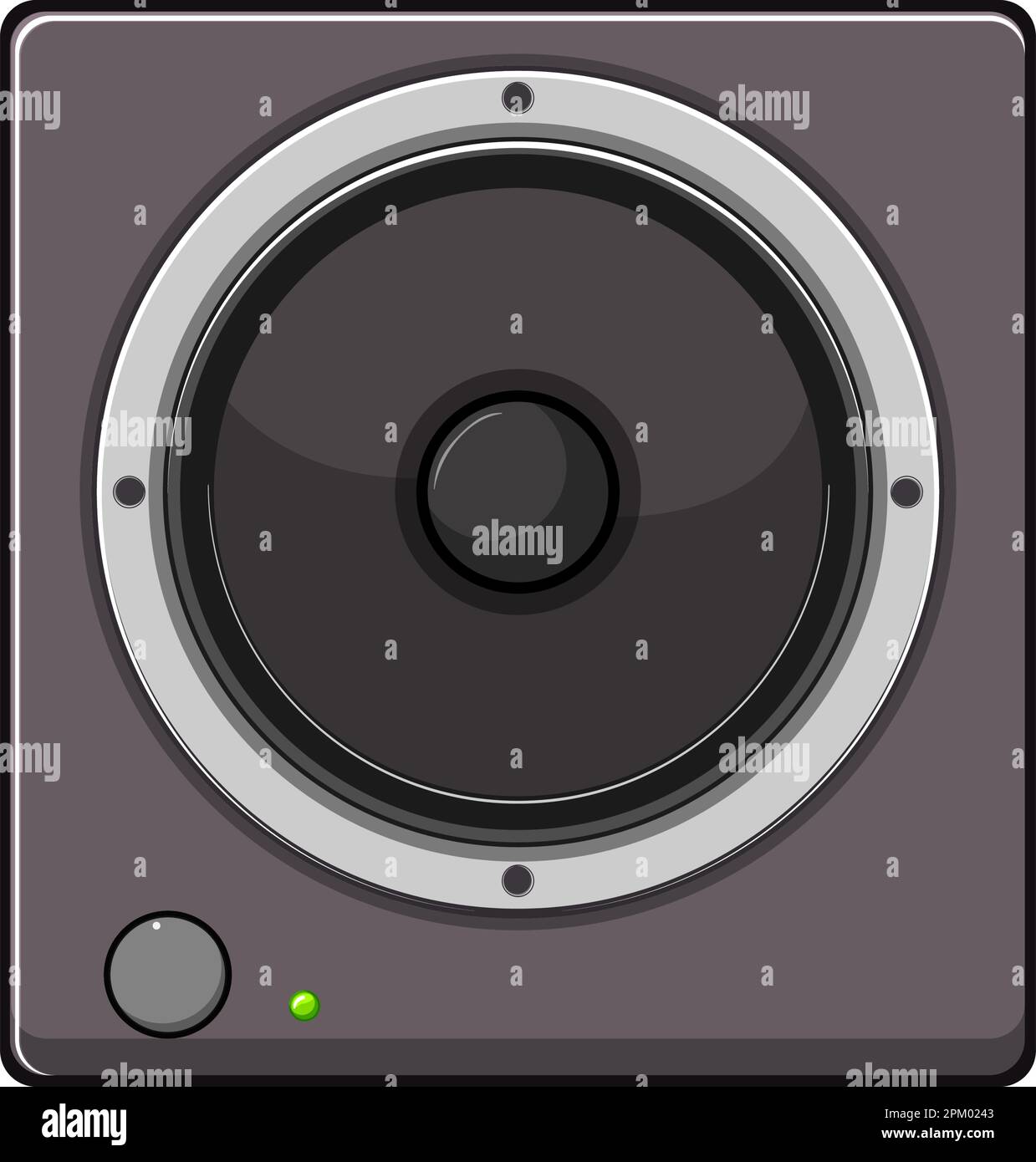 recording studio sound monitor cartoon vector illustration Stock Vector