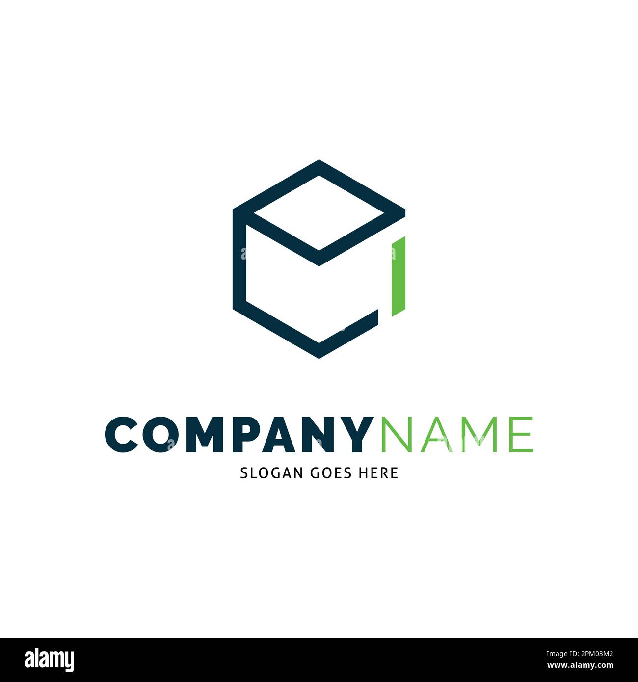 Initial Letter E Cube Icon Vector Logo Template Illustration Design Stock Vector