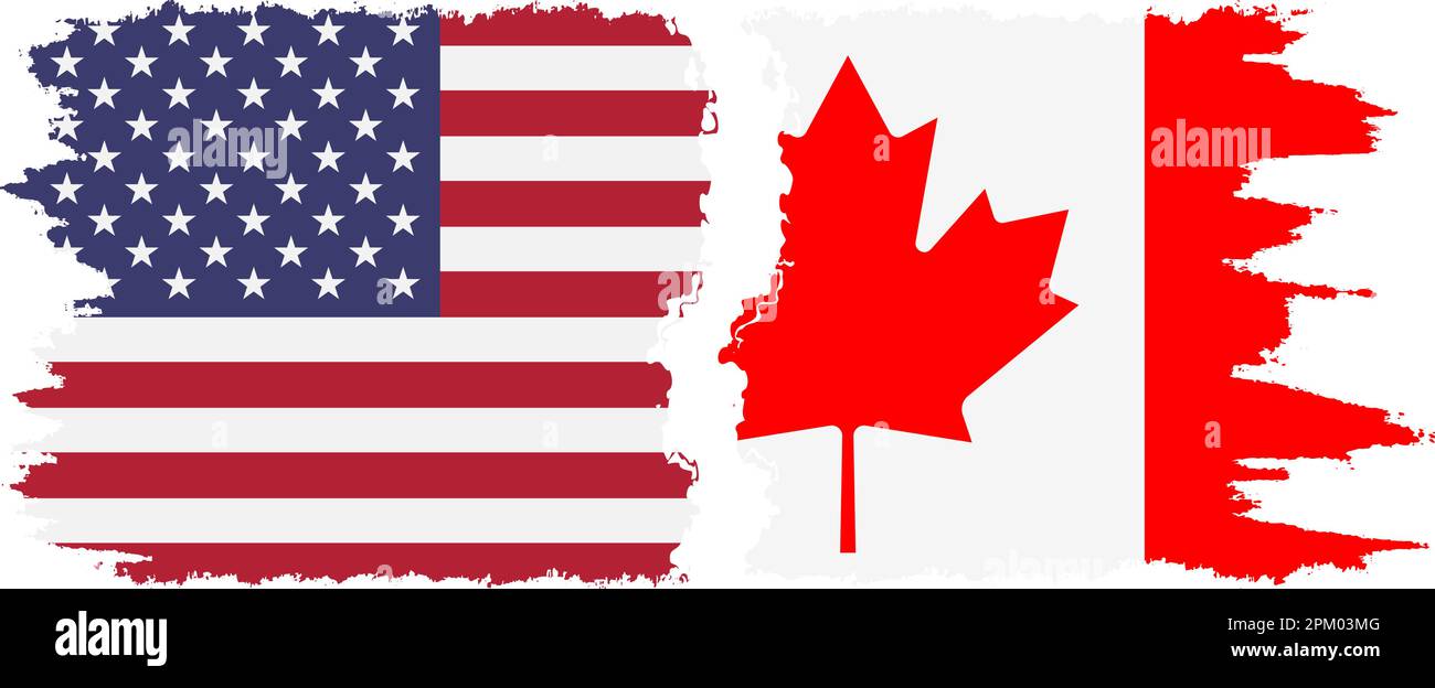 Flags Connections Canada and USA grunge flags connection, vector Stock Vector Image & Art ...