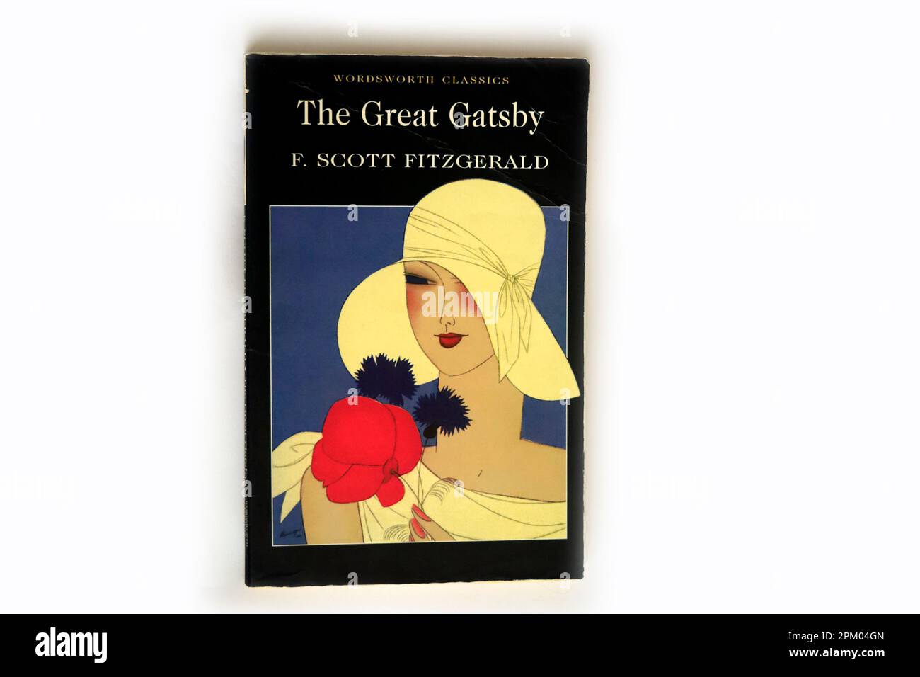 Book cover, paperback, The Great Gatsby by F Scott Fitzgerald. Wordsworth Classics edition. Stock Photo