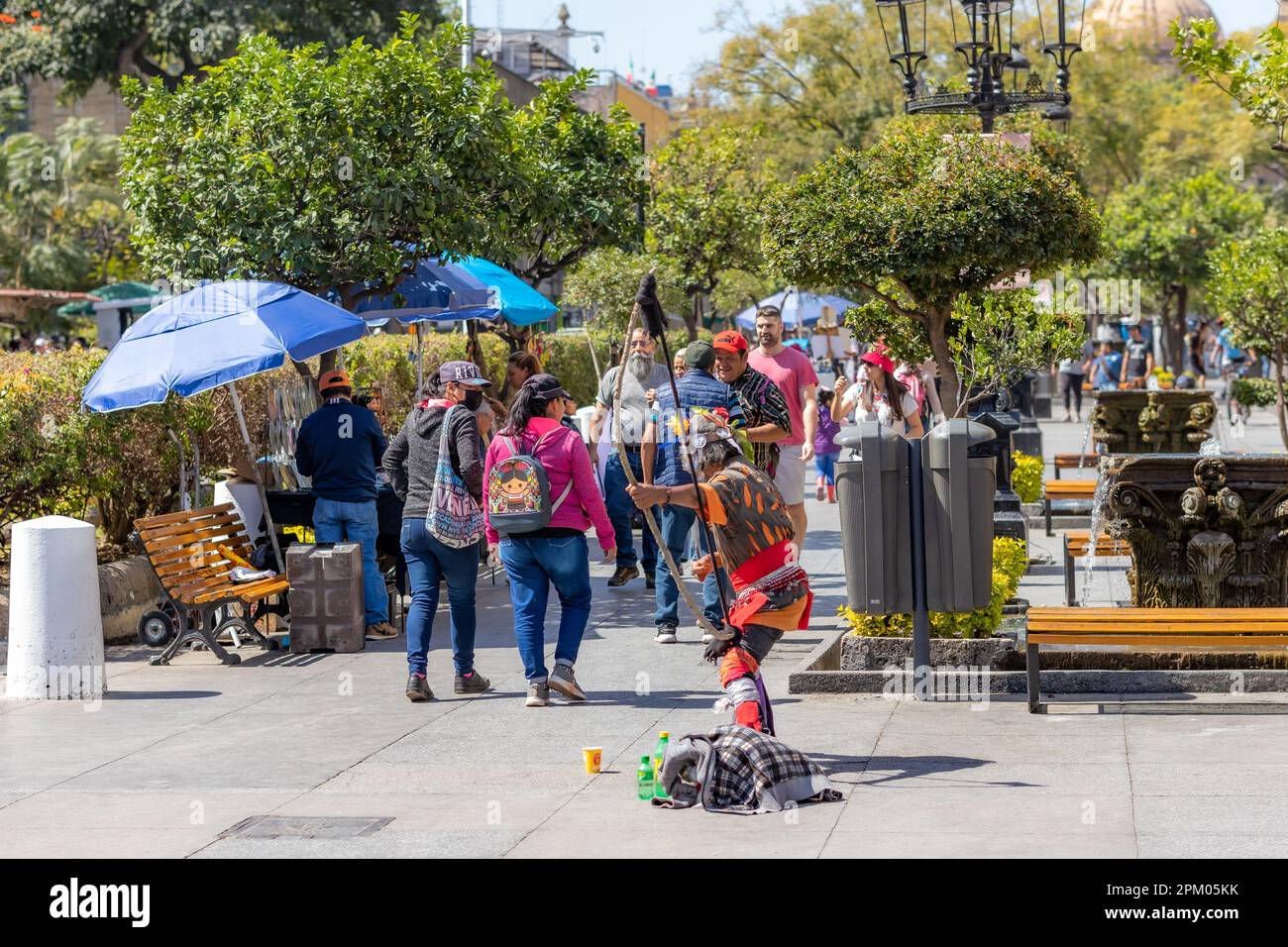 Guadalajara, Jalisco Mexico. February 4, 2023. Landscape of urban life