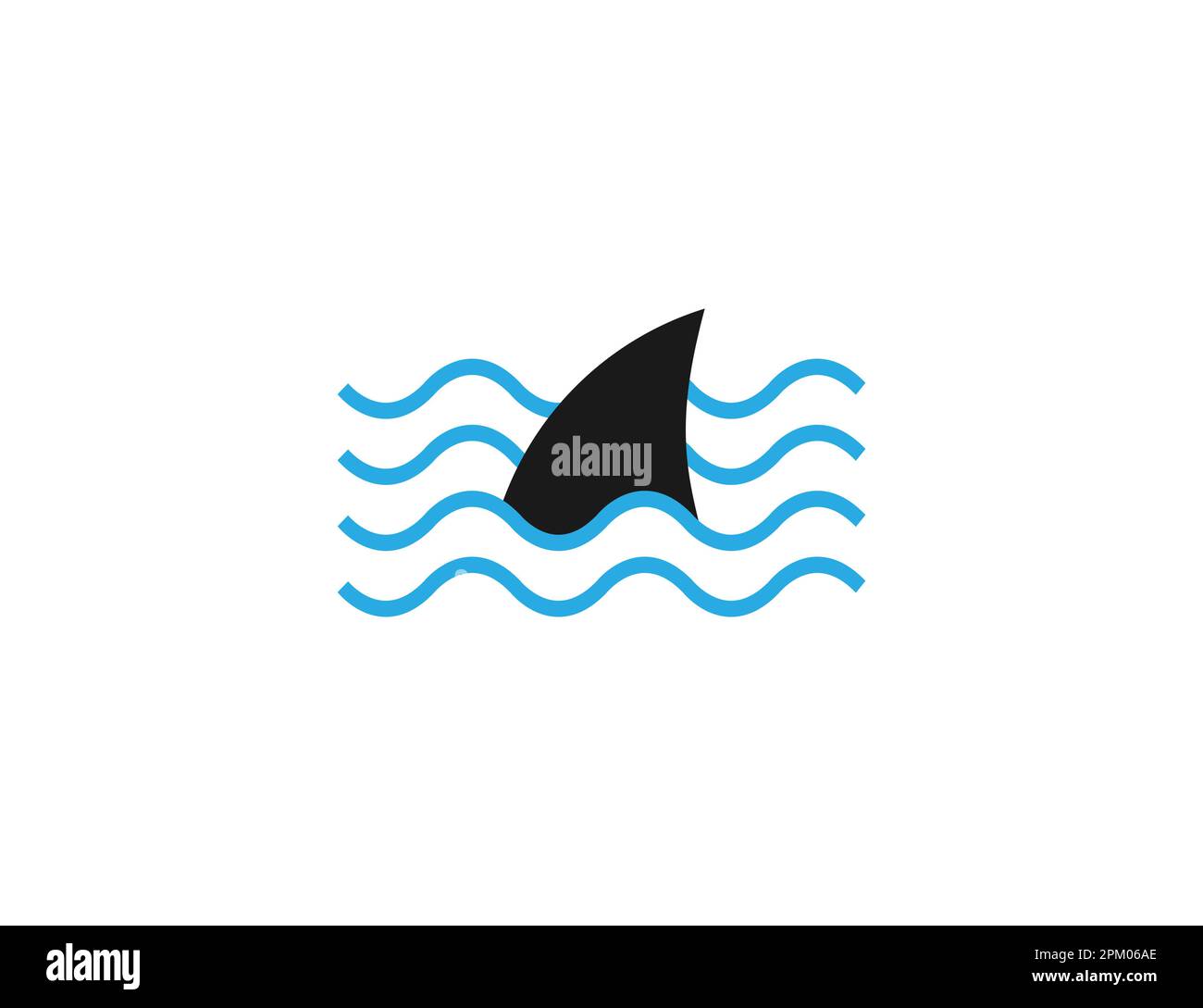 Shark fin, wave icon. Vector illustration Stock Vector Image & Art - Alamy