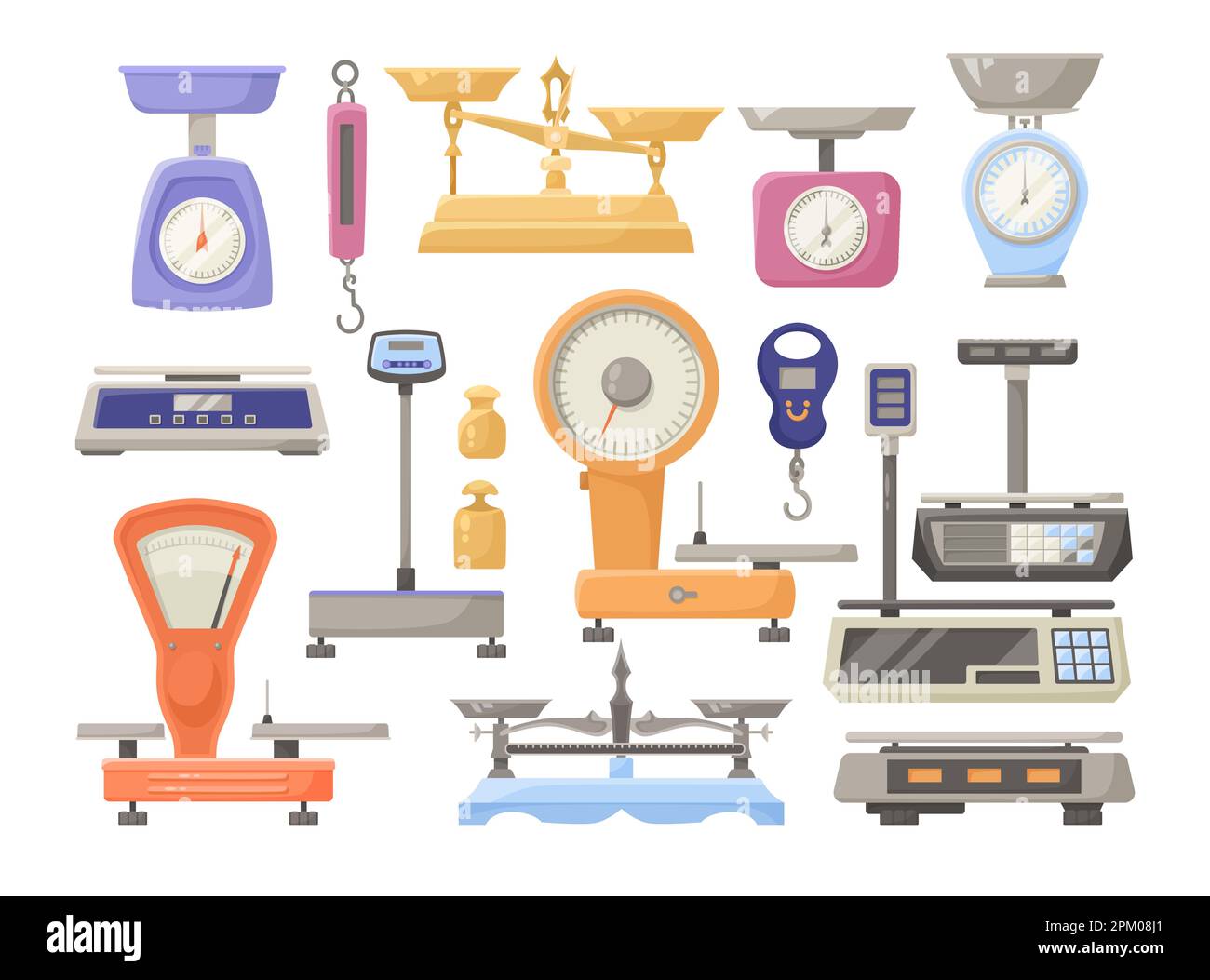 https://c8.alamy.com/comp/2PM08J1/different-scales-for-store-or-kitchen-vector-illustrations-set-2PM08J1.jpg