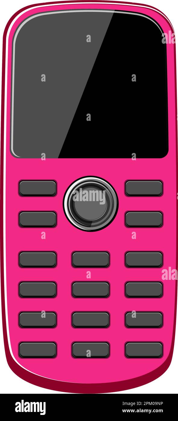 cell button phone cartoon vector illustration Stock Vector Image & Art ...