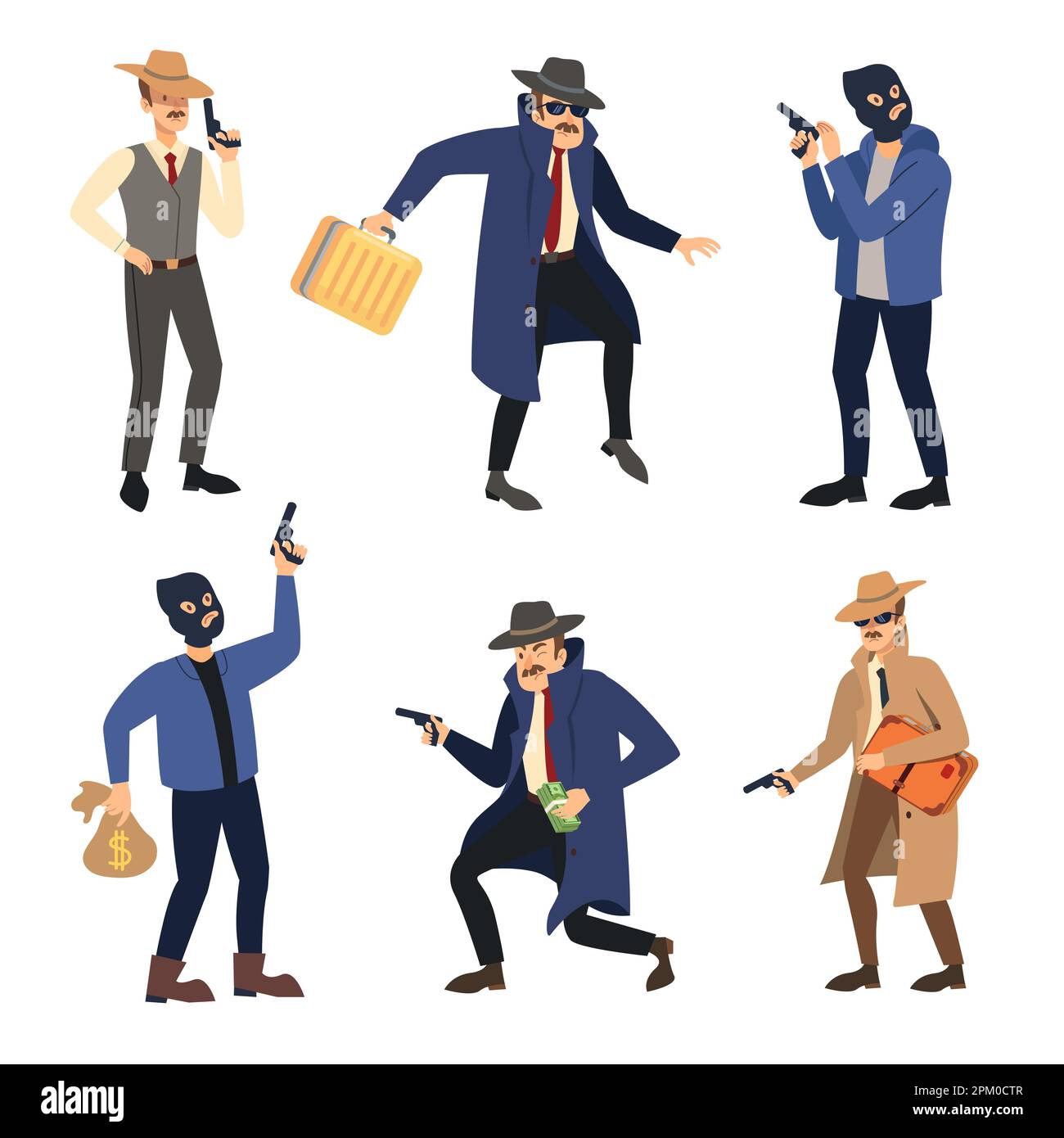 Gangster characters set Stock Vector Image & Art Alamy