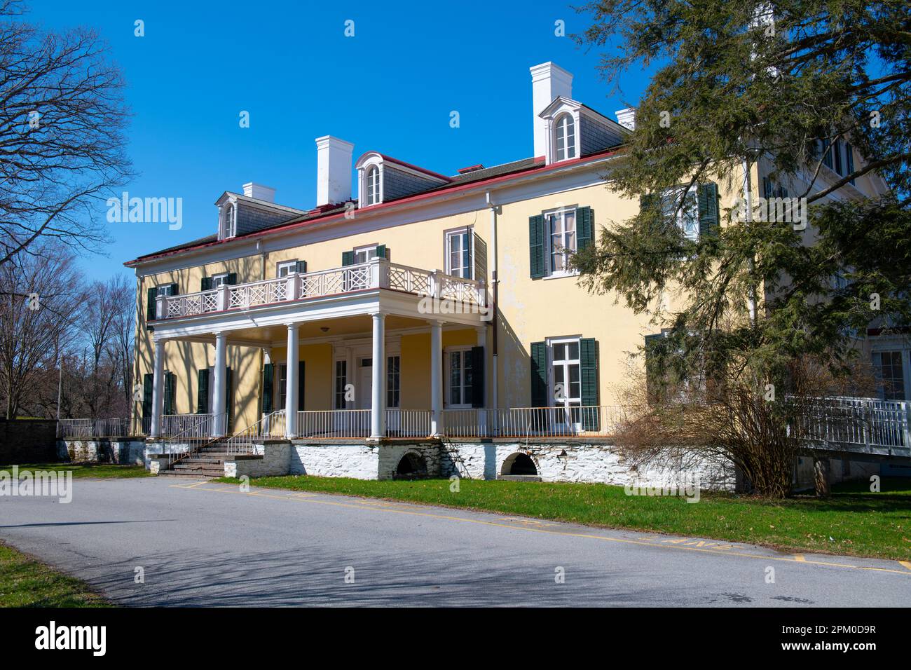 USA New York NY Hyde Park FDR Bellefield exterior National Historic site Newbold-Morgan family mansion Stock Photo
