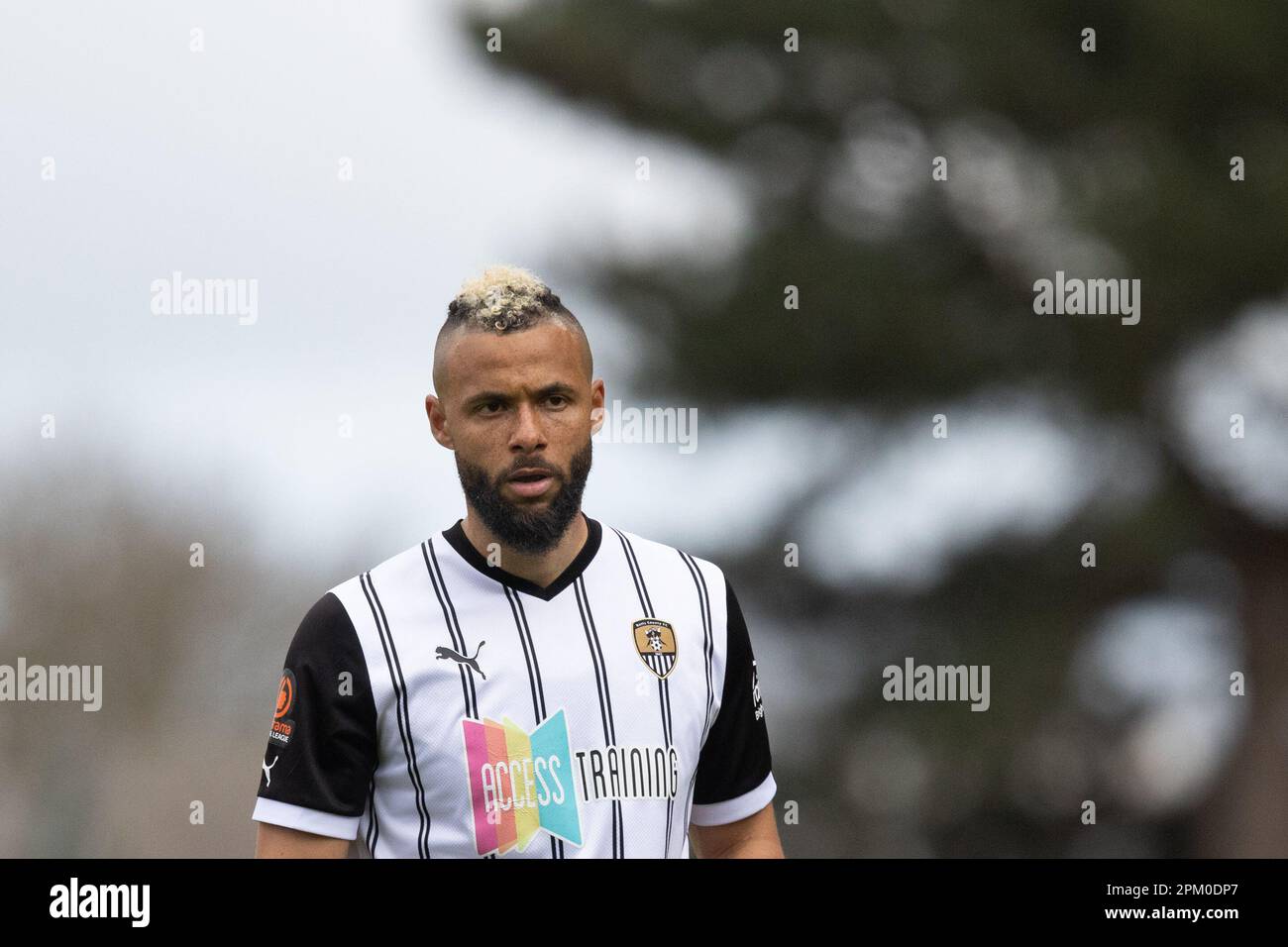 Wrexham, UK. 10th Apr, 2023. John Bostock of Notts County during the Vanarama National League match, Wrexham vs Notts County at the Racecourse Ground, Wrexham, United Kingdom, on Monday 10th April 2023  (Photo by Phil Bryan/Alamy Live News) Credit: Philip Bryan/Alamy Live News Stock Photo