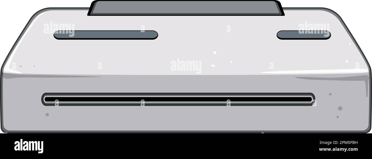 business laminator machine cartoon vector illustration Stock Vector