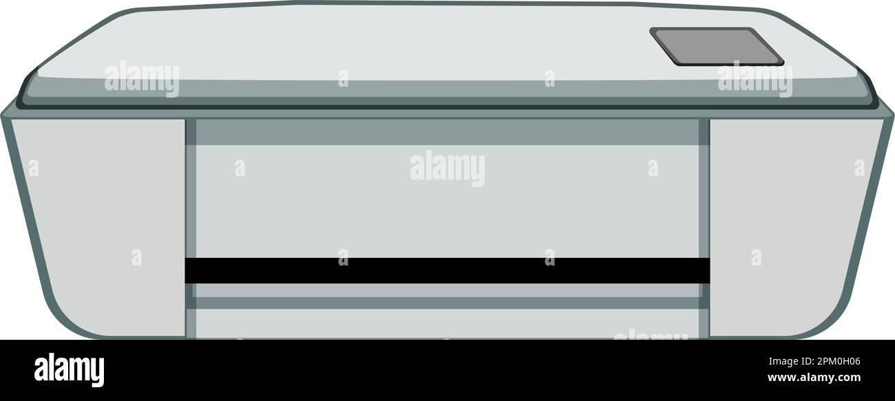 print photo printer cartoon vector illustration Stock Vector Image ...