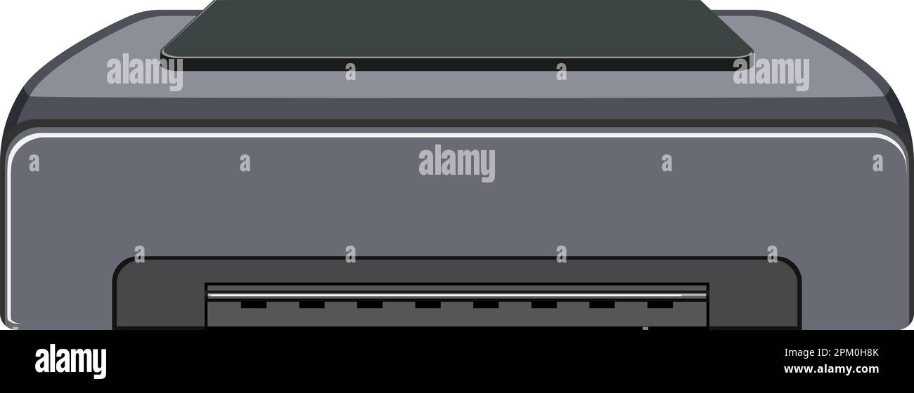 office photo printer cartoon vector illustration Stock Vector Image ...