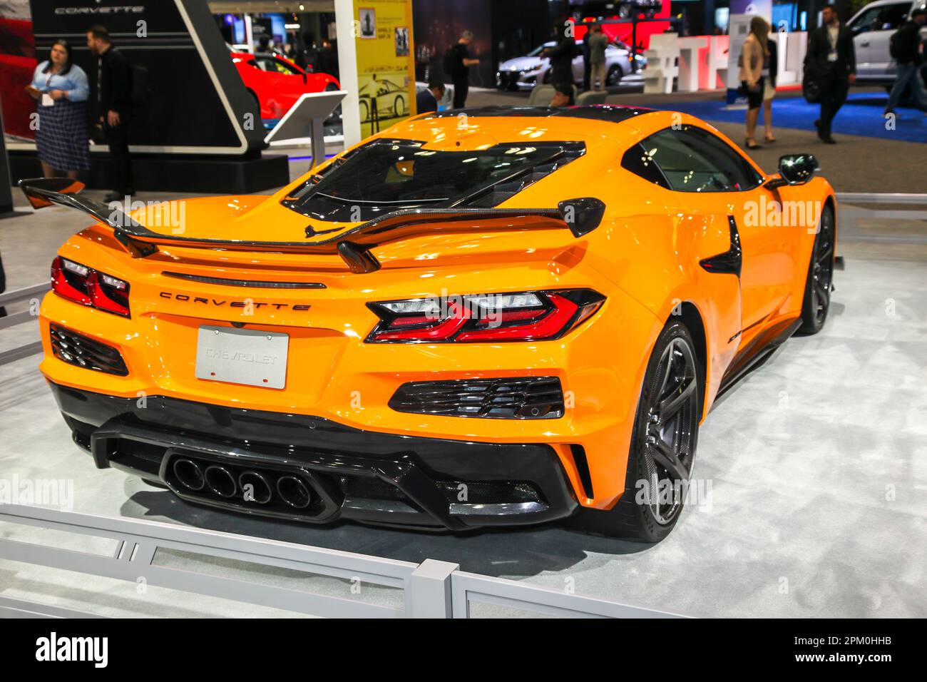 NEW YORK, NY, USA APRIL 5, 2023 New 2023 Chevrolet Corvette Z06 3LZ