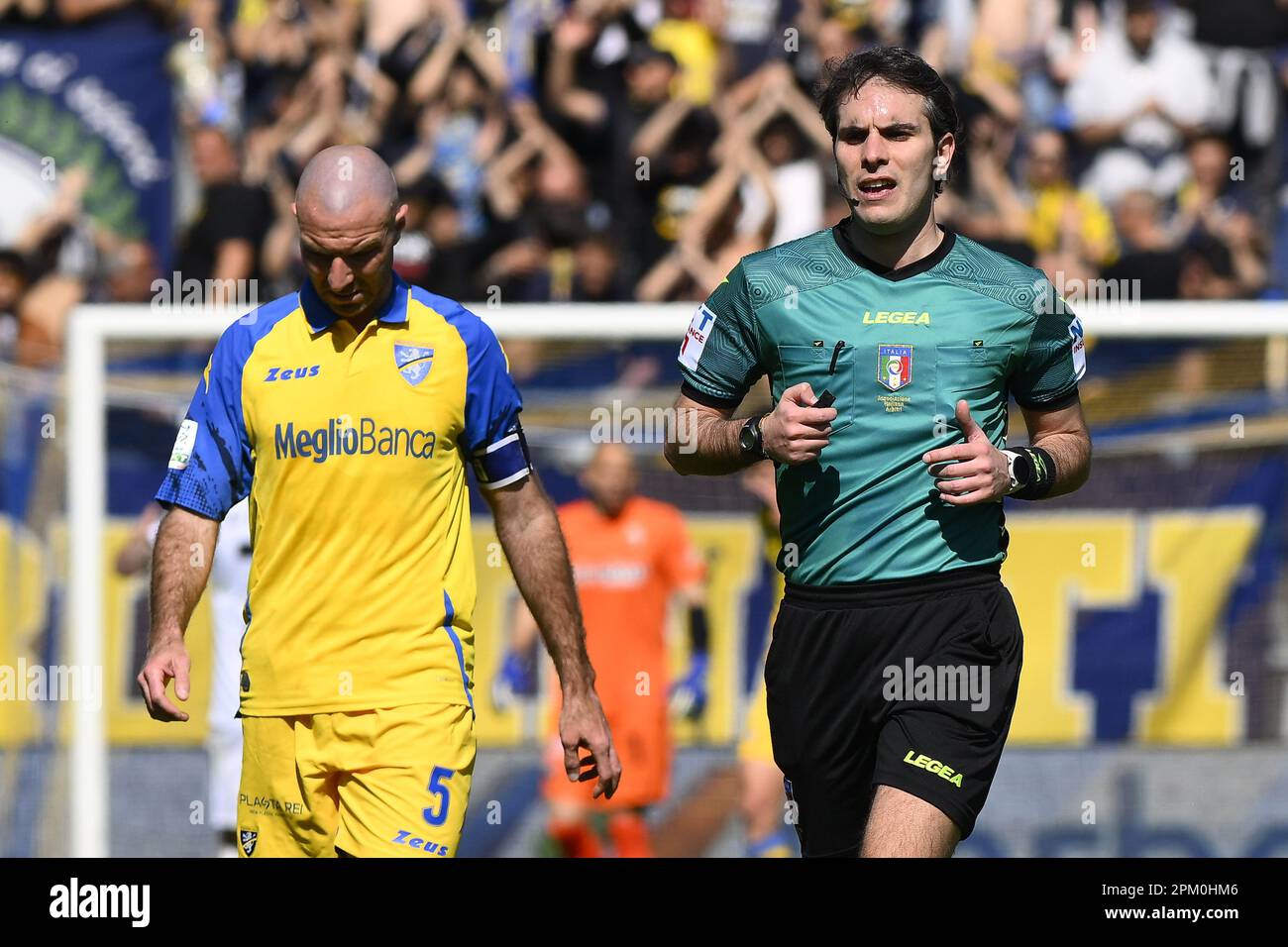 Frosinone, Italy. 10th Apr, 2023. Referee Alberto Santoro during the
