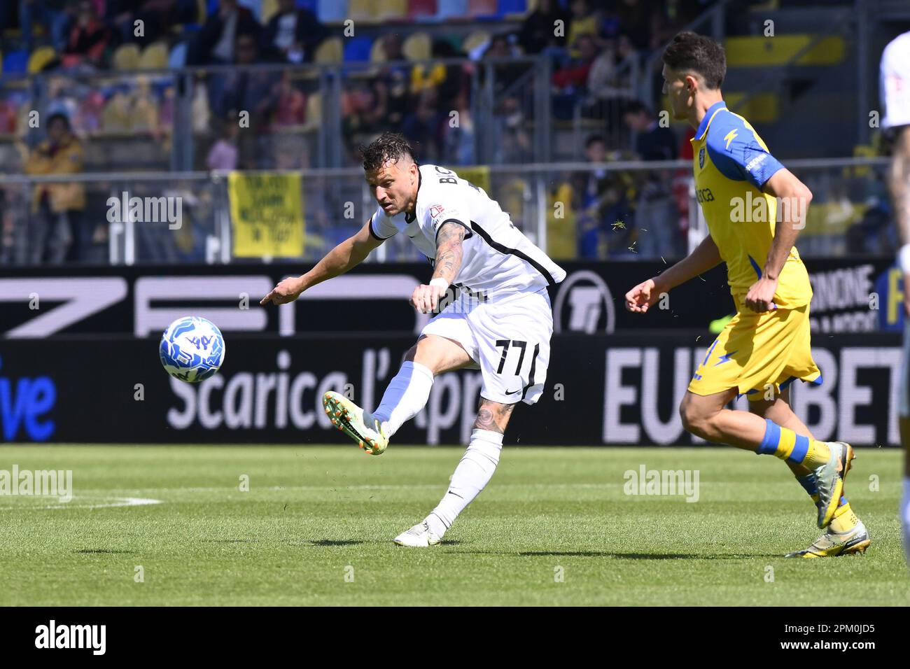 Frosinone, Italy. 10th Apr, 2023. Marcel Buchel (Ascoli Calcio 1898 FC)  during the 32th day of the Serie B Championship between Frosinone Calcio vs  Ascoli Calcio 1898 FC on April 10, 2023