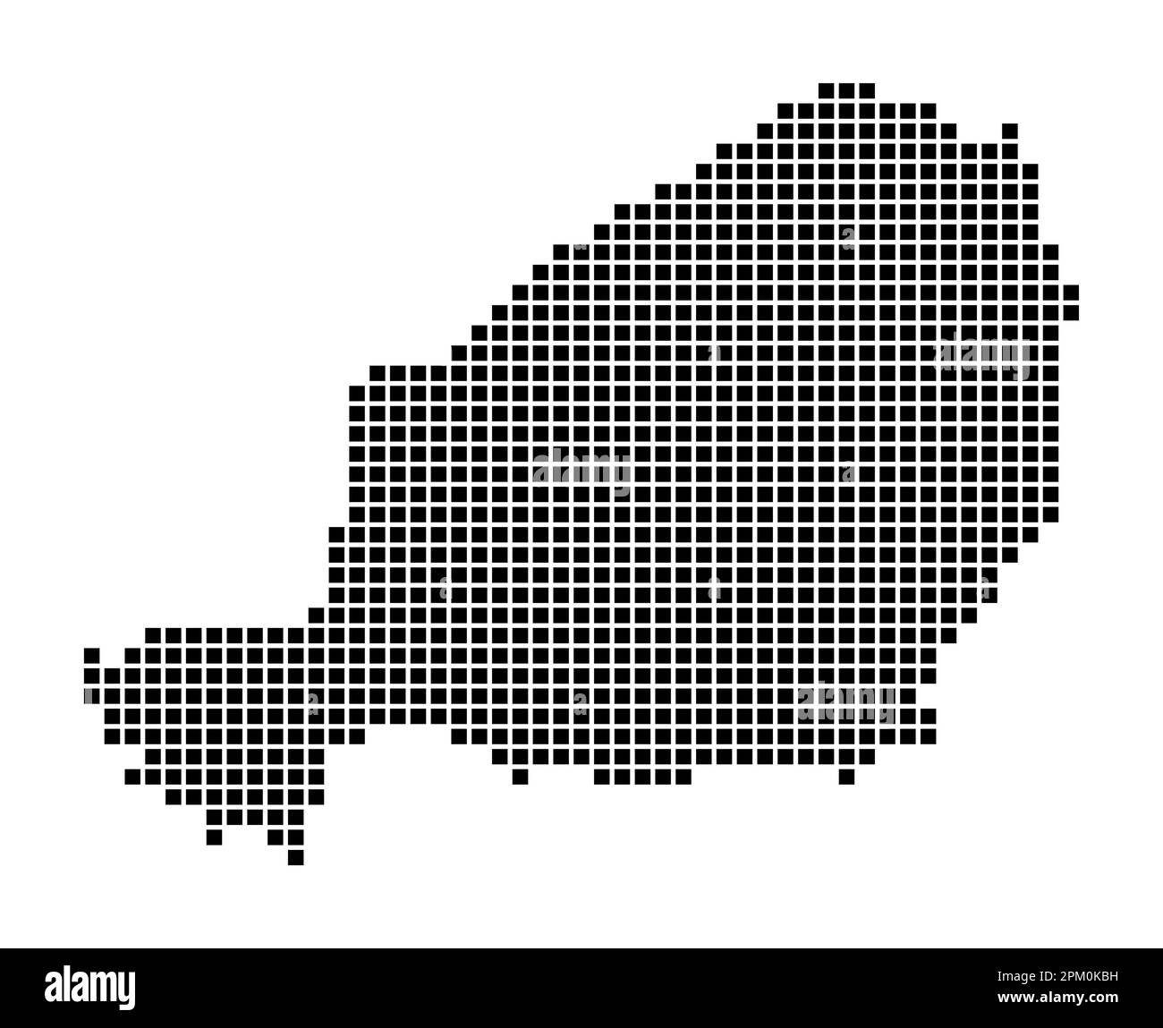 Niger Map Map Of Niger In Dotted Style Borders Of The Country Filled With Rectangles For Your 