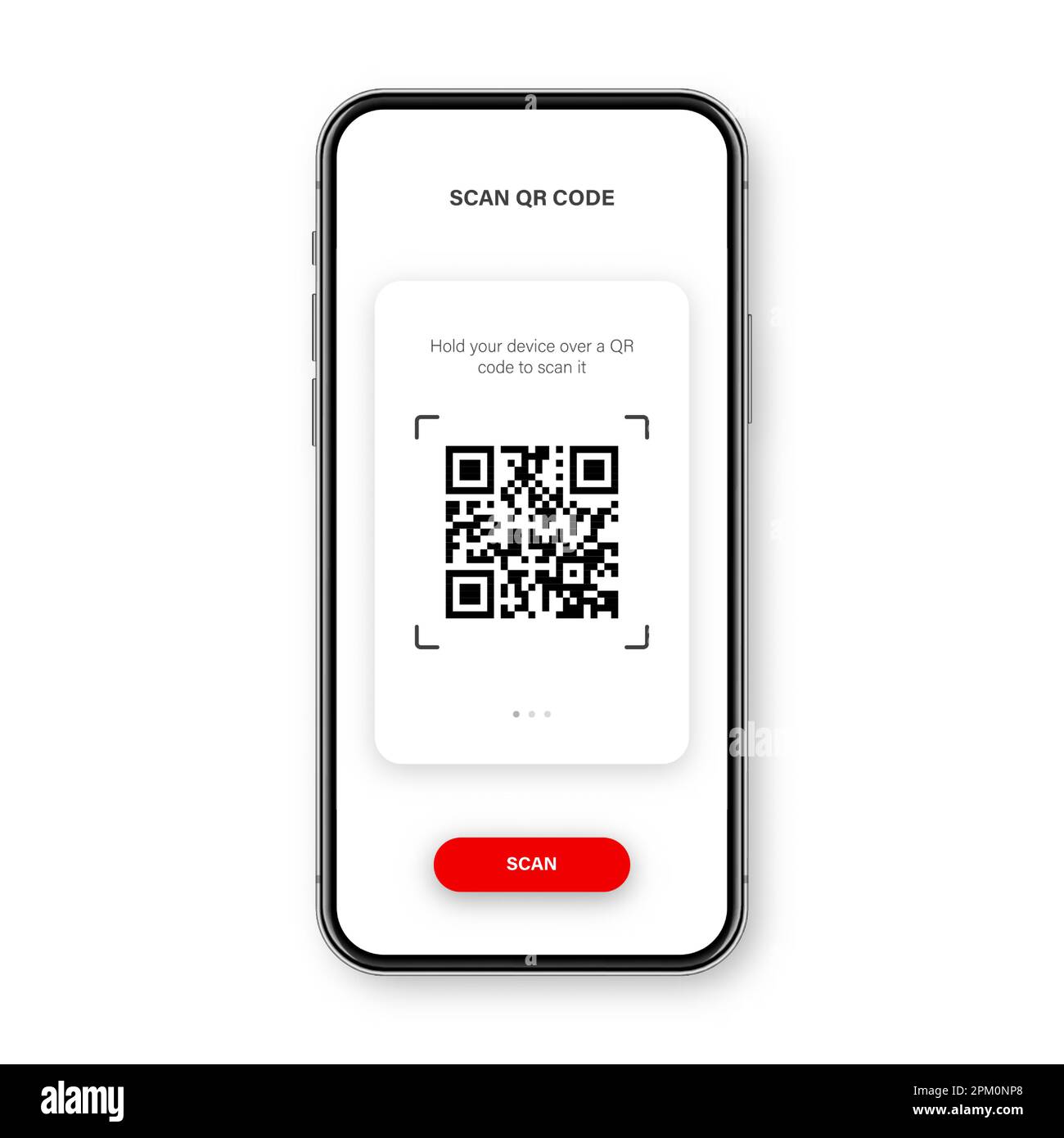 QR code scanner, reader app for smartphone. Identification tracking