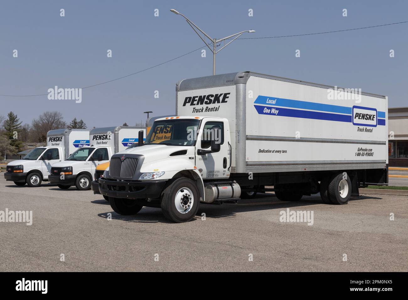 Logansport Circa April 2023 Penske Truck Leasing location. Penske