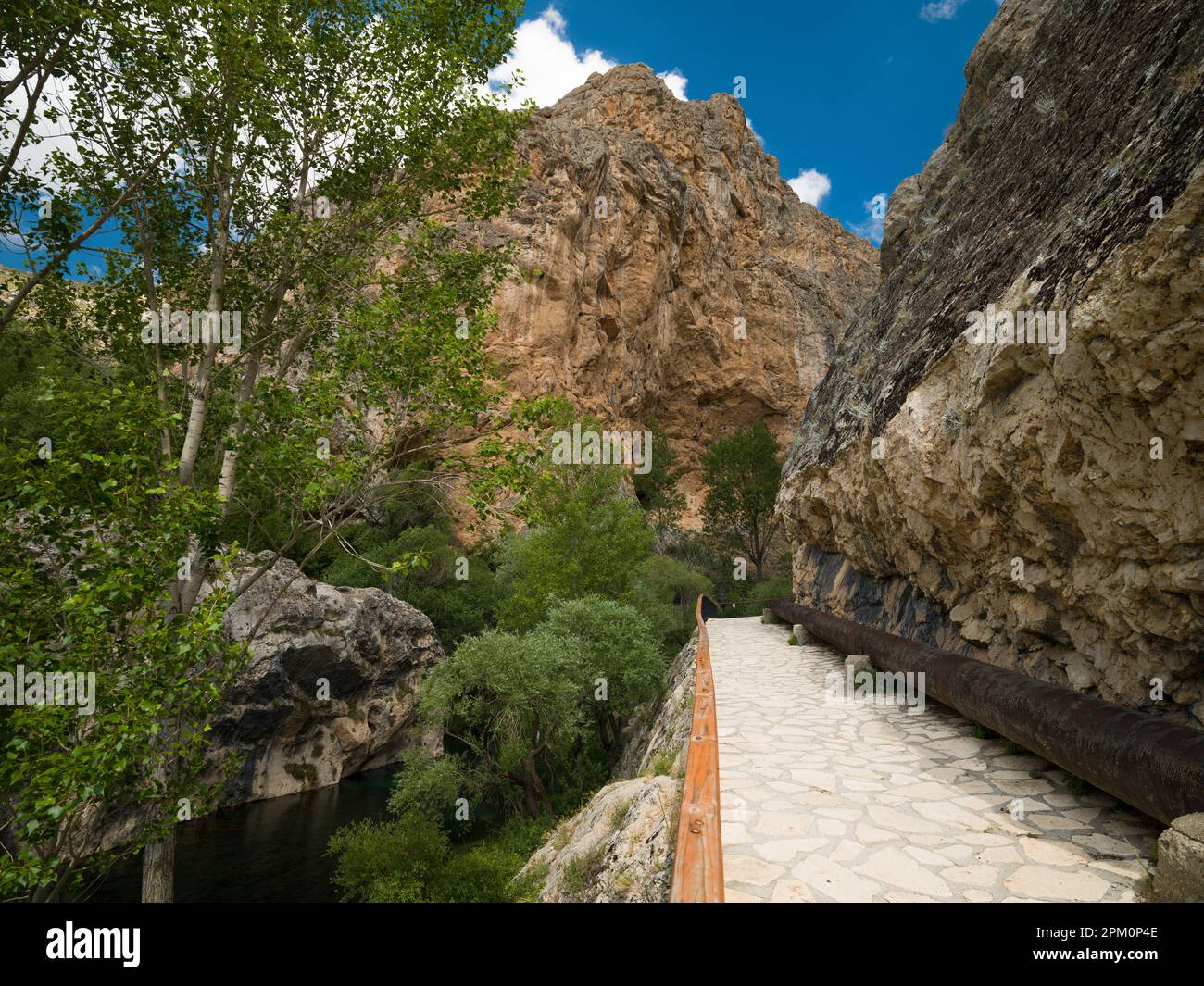 Entrance road to Sugul Canyon. Turkey local travel destinations. Gurun, Sivas, Turkey Stock Photo