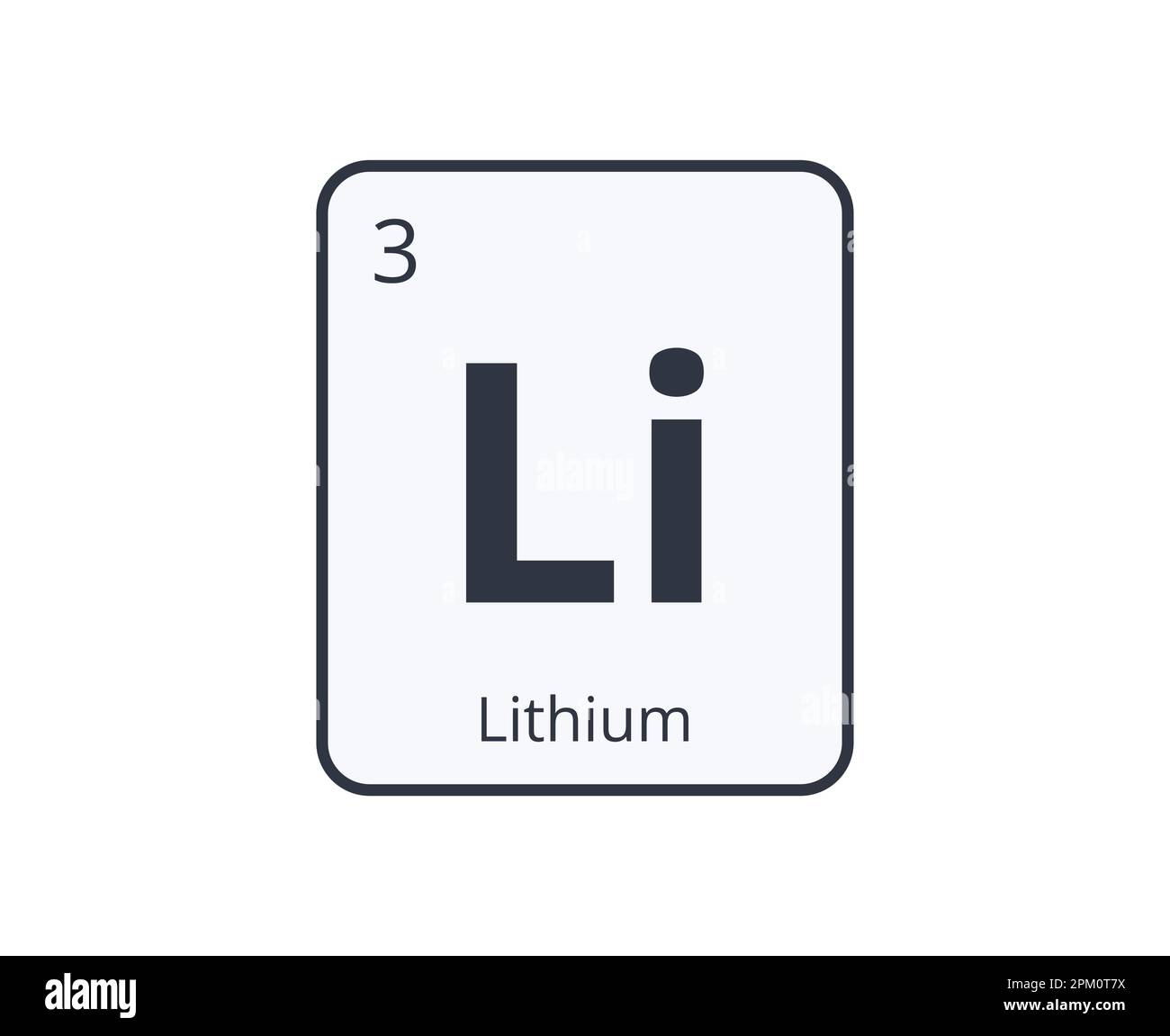 Lithium Chemical Element Graphic for Science Designs. Stock Vector